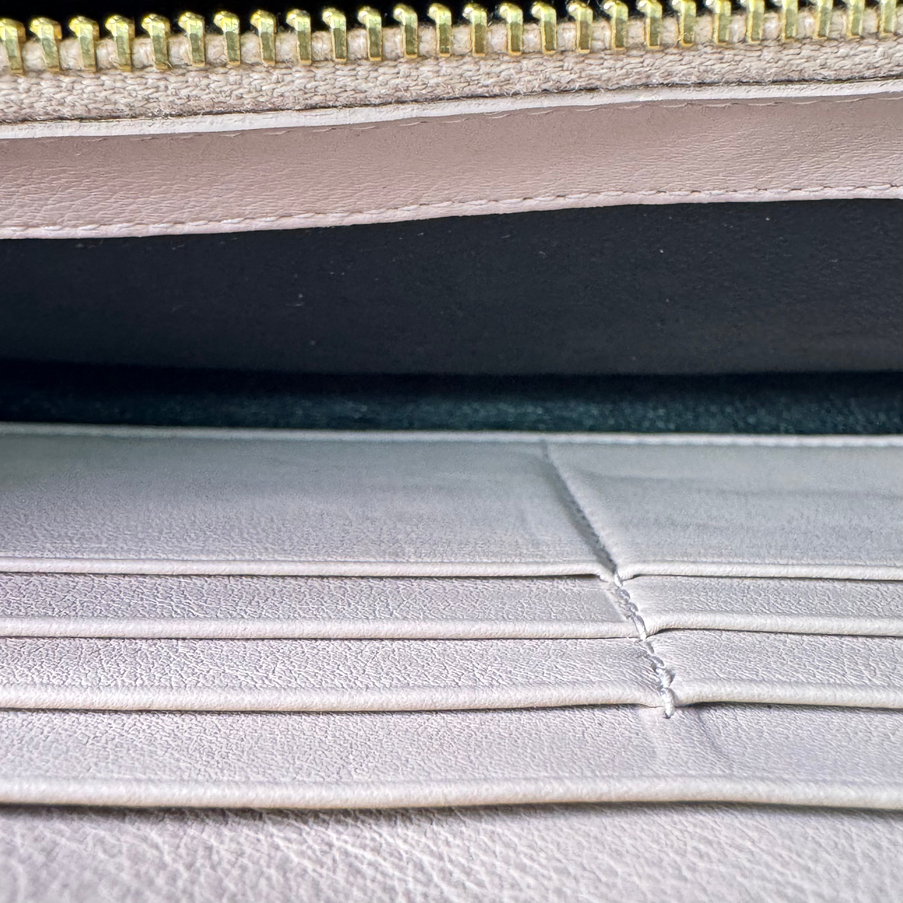 Yves Saint Laurent Smooth Calfskin Long Beige Wallet