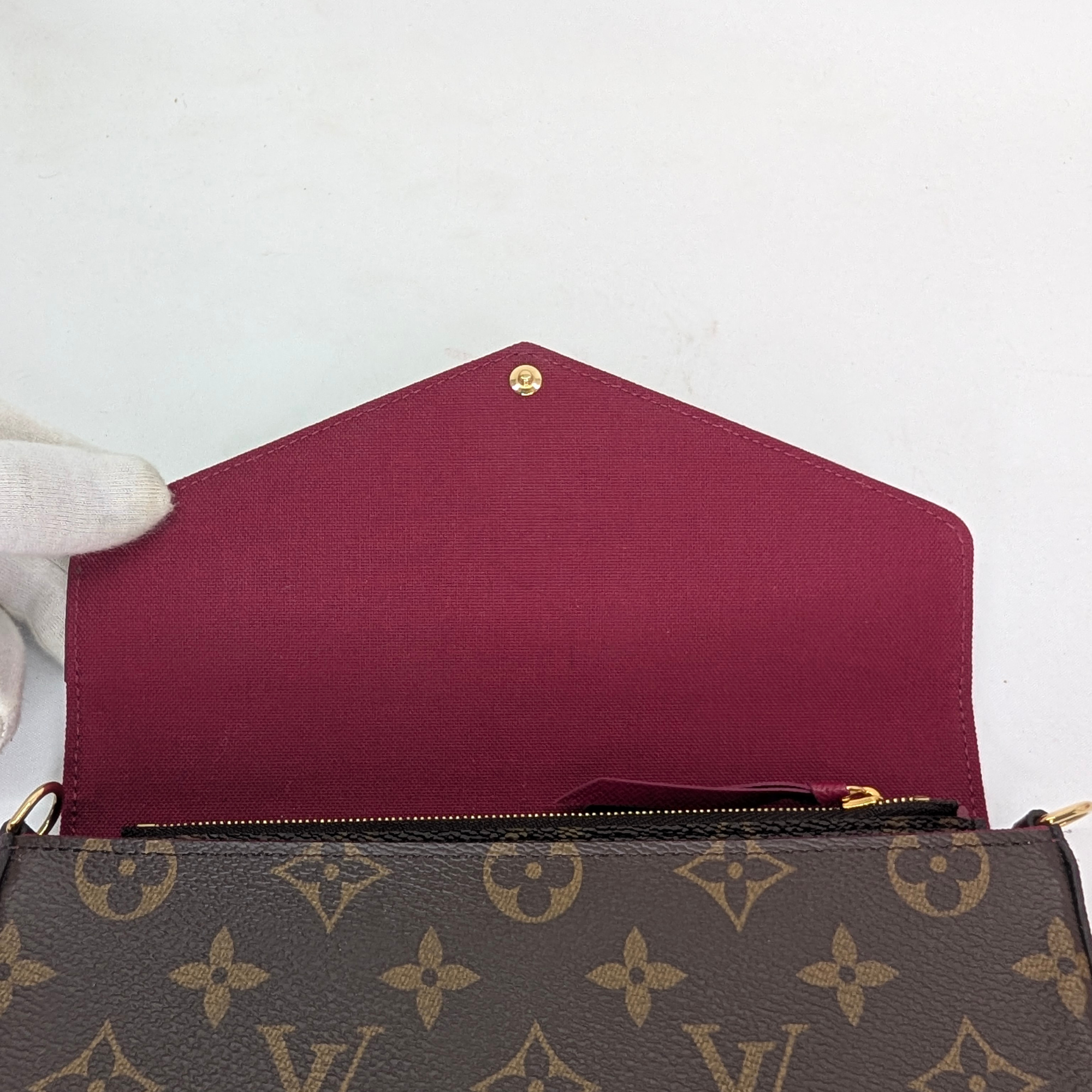 Louis Vuitton Pochette Félicie Monogram Bag Brown