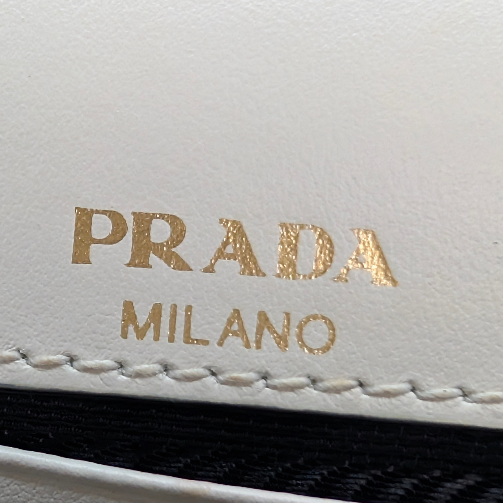 Prada Saffiano White Small Chain Bag White