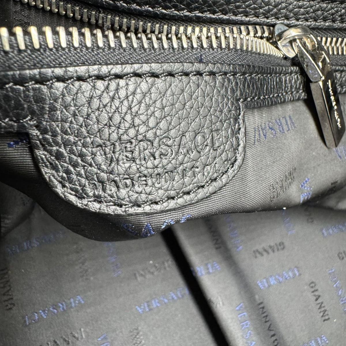 Versace Carry On Large Leather Black