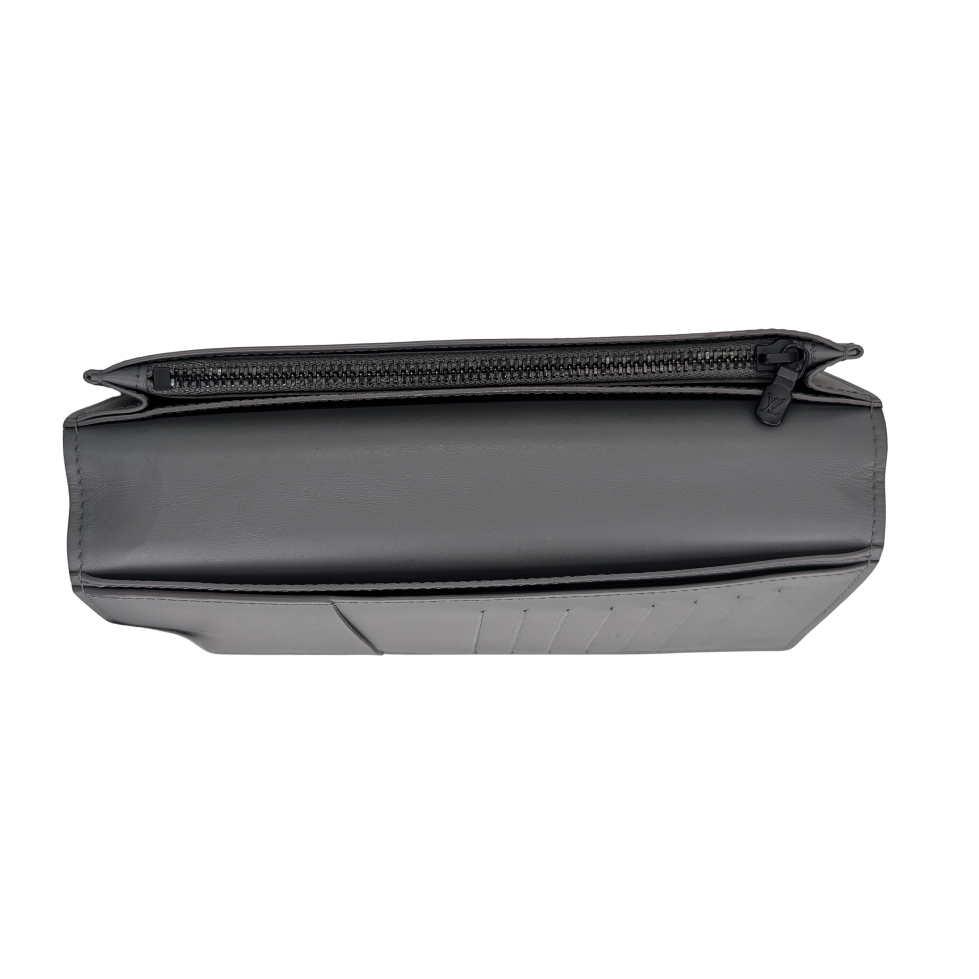 Louis Vuitton Brazza Wallet Shadow Leather Grey