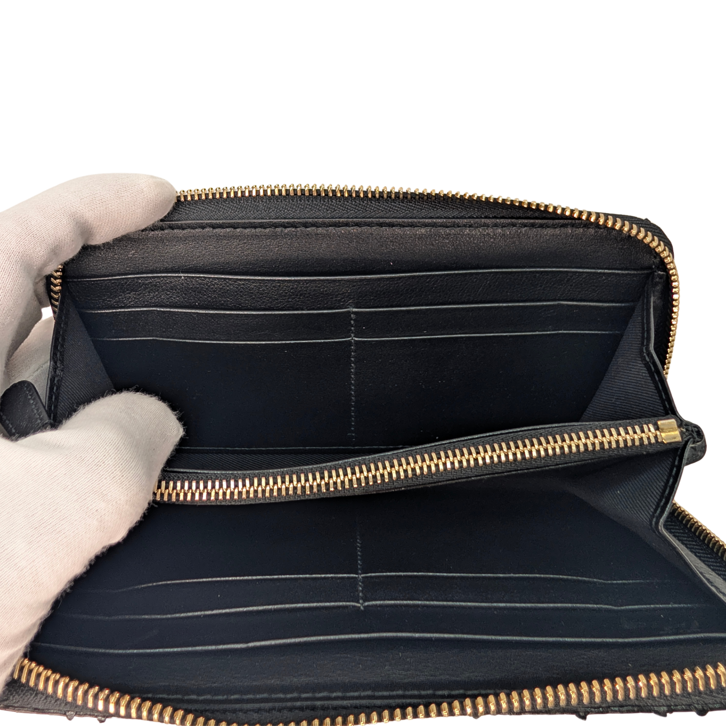 Bvlgari Python Snake Skin Black Long Wallet