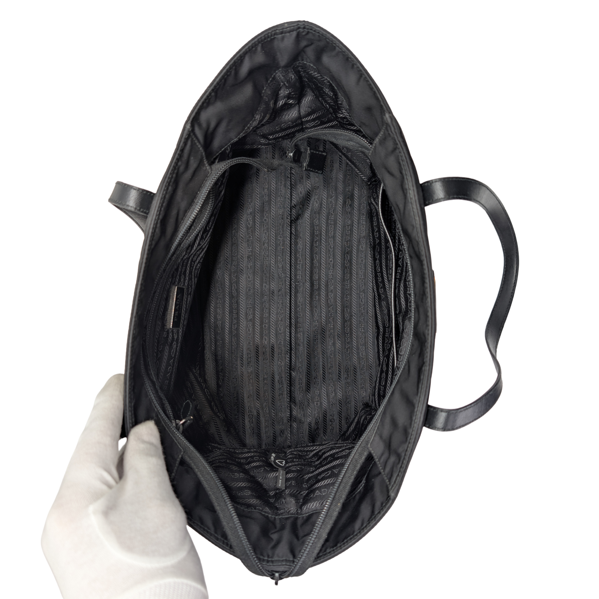 Prada Tessuto Re-Nylon Shopping Tote Black - Lost Designer