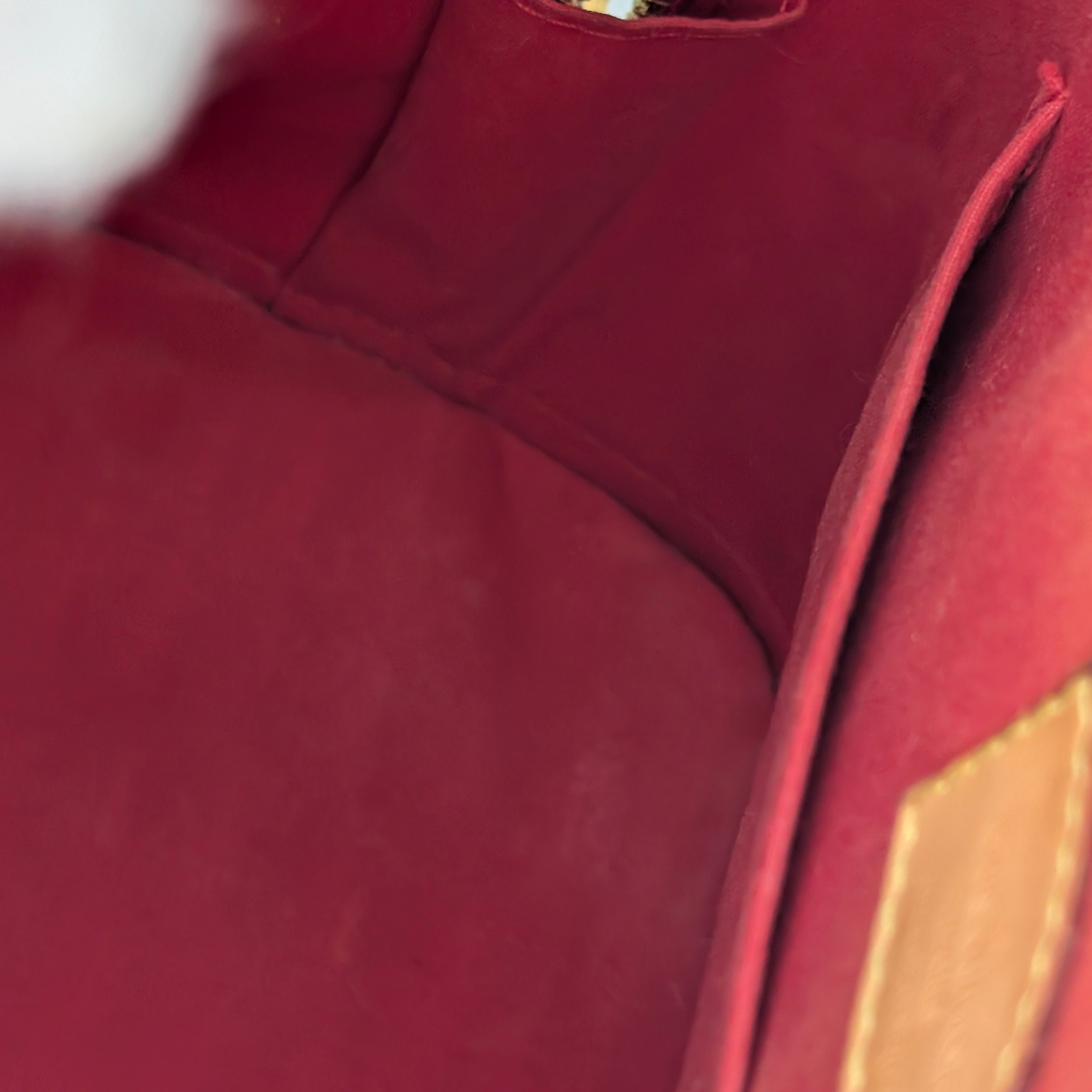 Louis Vuitton Alma Pm Vernis Leather Red Bag