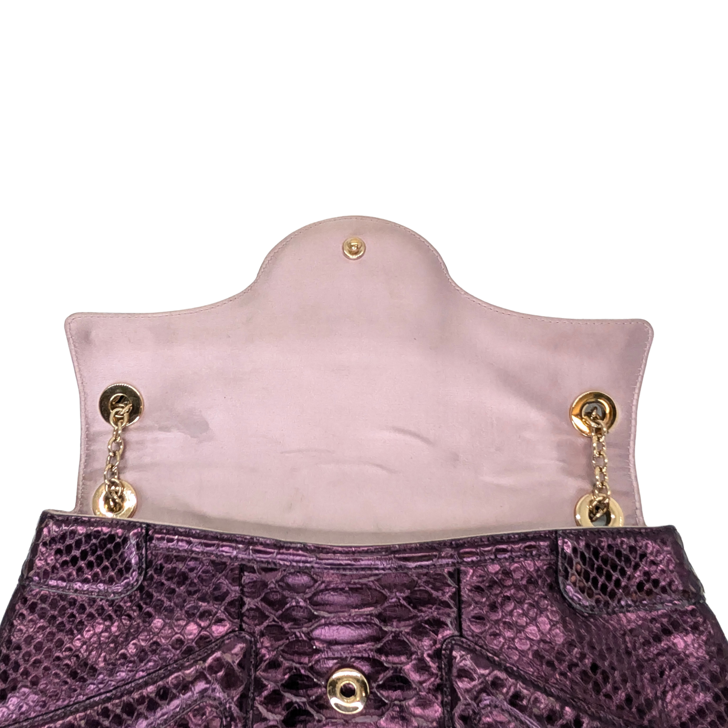 Gucci x Tom Ford Python Dragon Motif Hand bag Purple