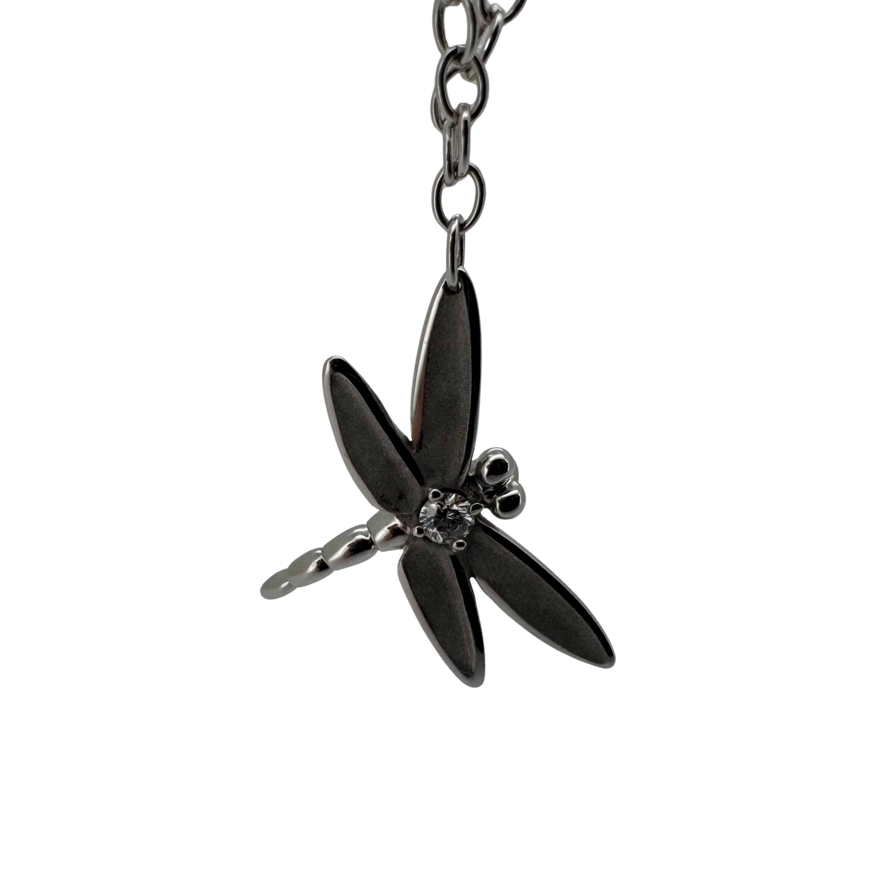 Tiffany & Co Dragon Fly Diamond .07ct Necklace 18k White Gold - Lost Designer