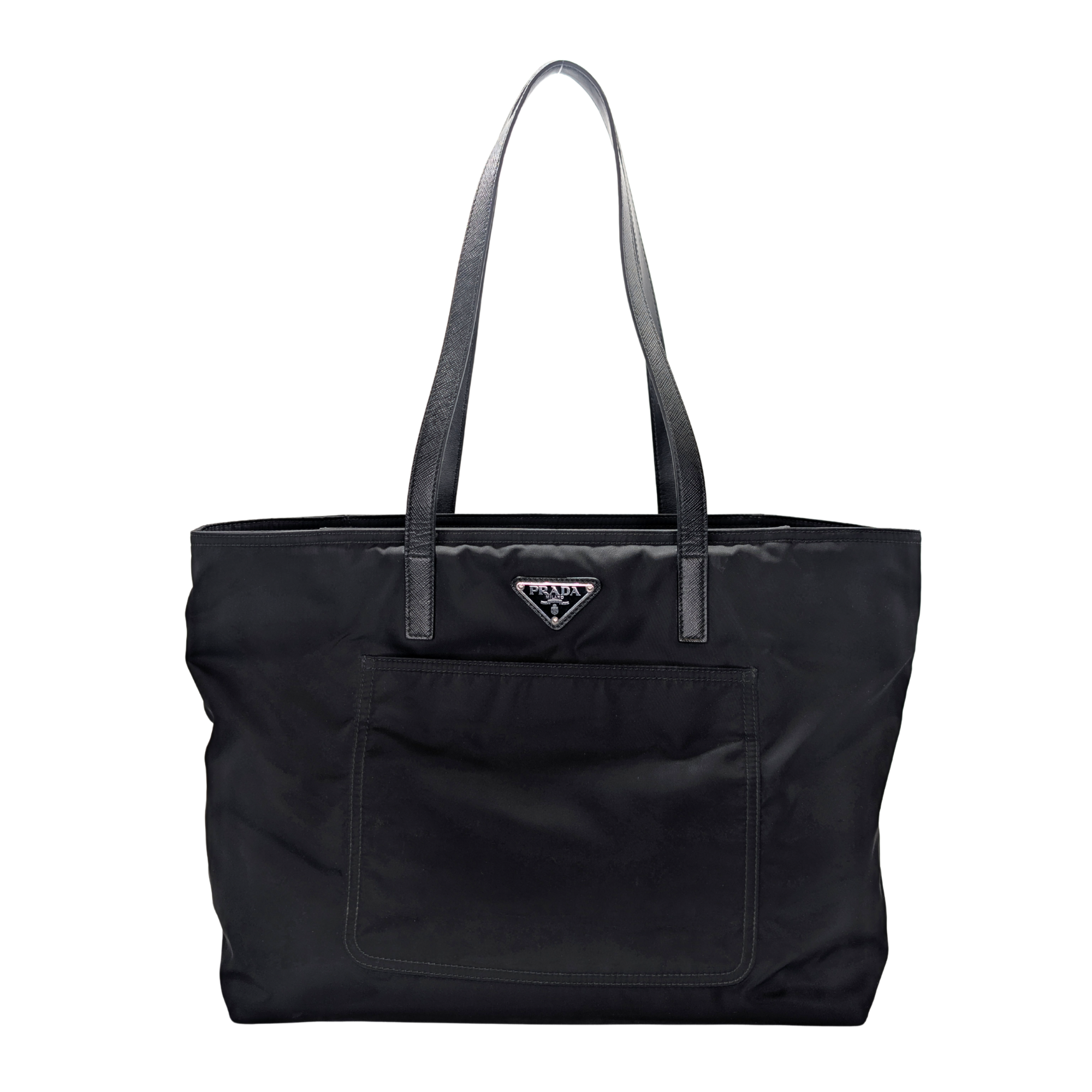 Prada Tessuto Re-Nylon Shopping Tote Black - Lost Designer