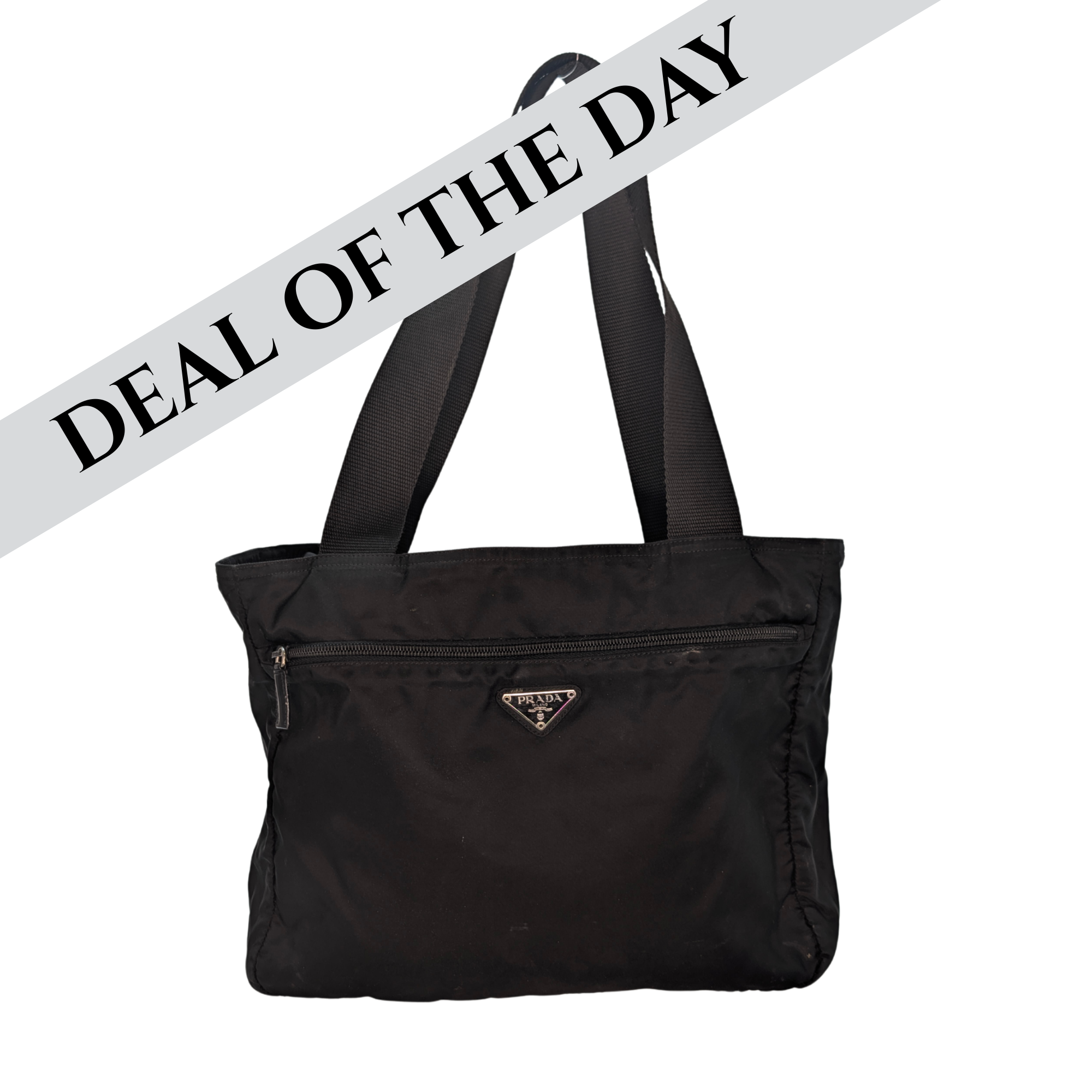 Prada Nylon Tote Bag Black DEAL OF THE DAY