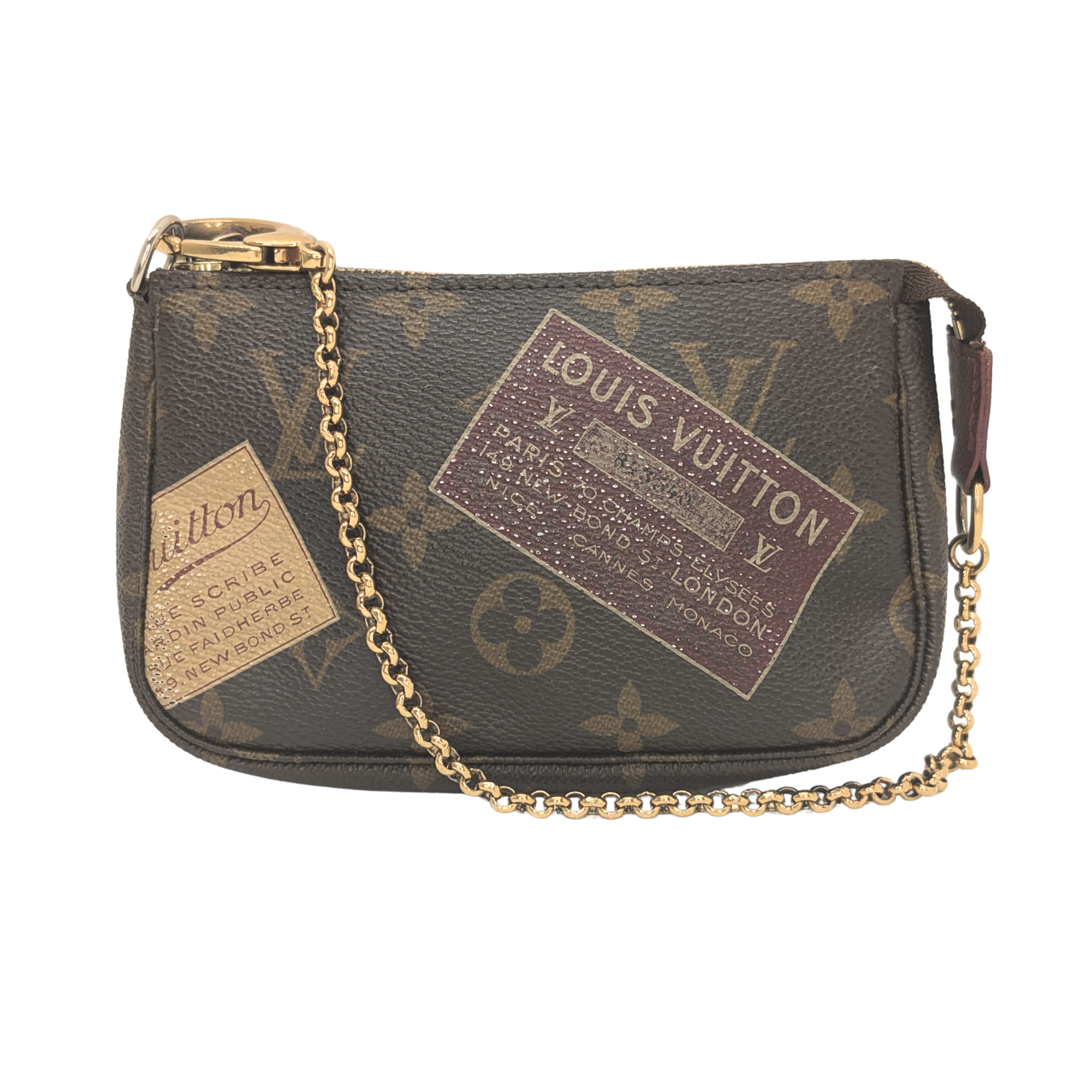 Louis Vuitton Travel Stamp Mini Pochette Bag