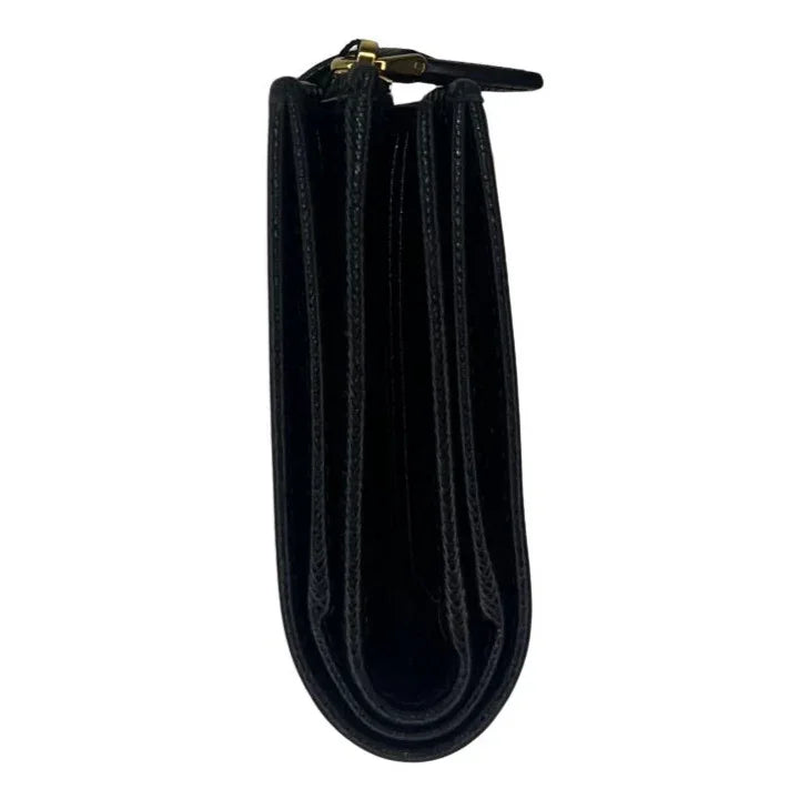 Prada Saffiano Metal Leather Continental Wallet Black