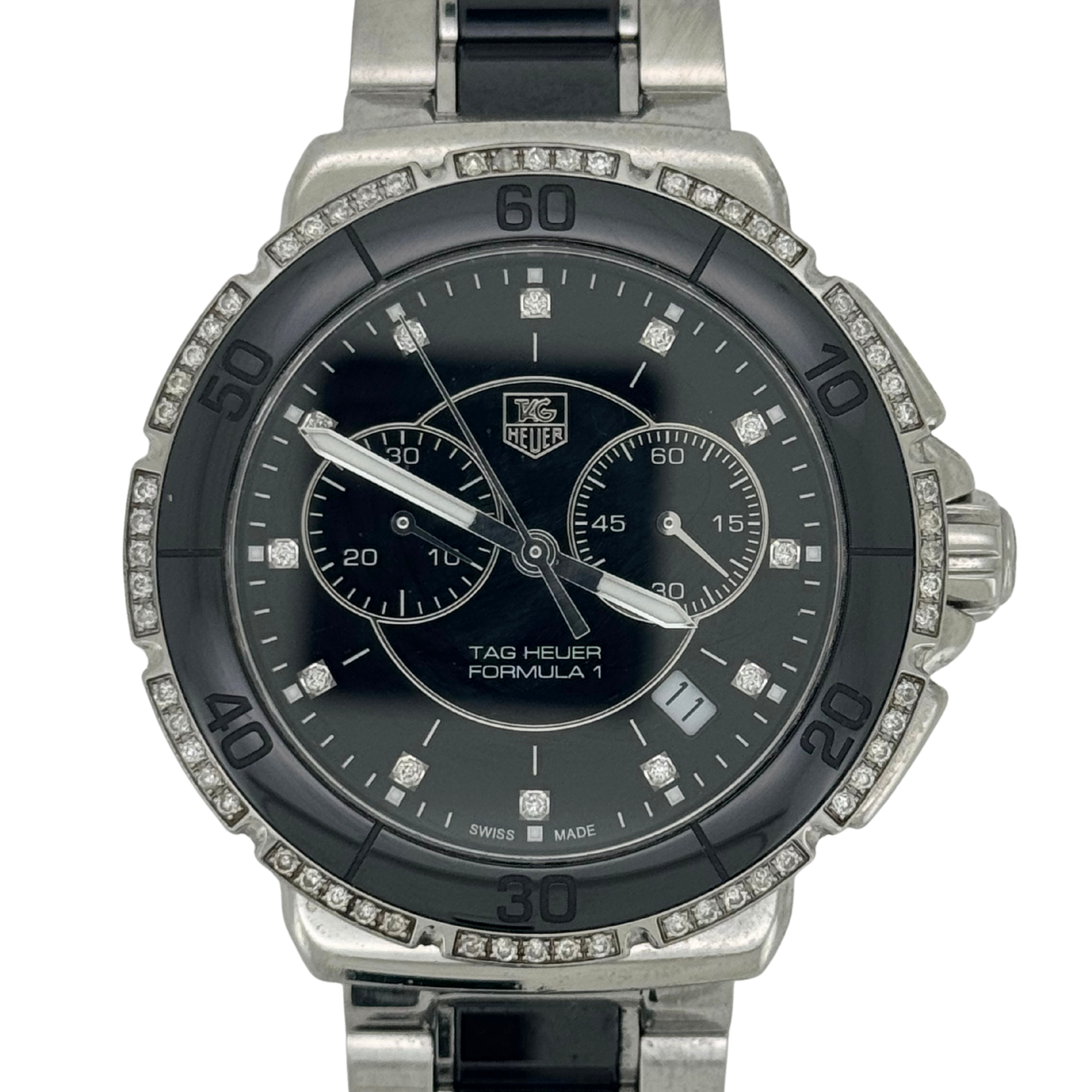 Tag Heuer Formula 1 Black Dial Diamond Women's Watch CAH1212