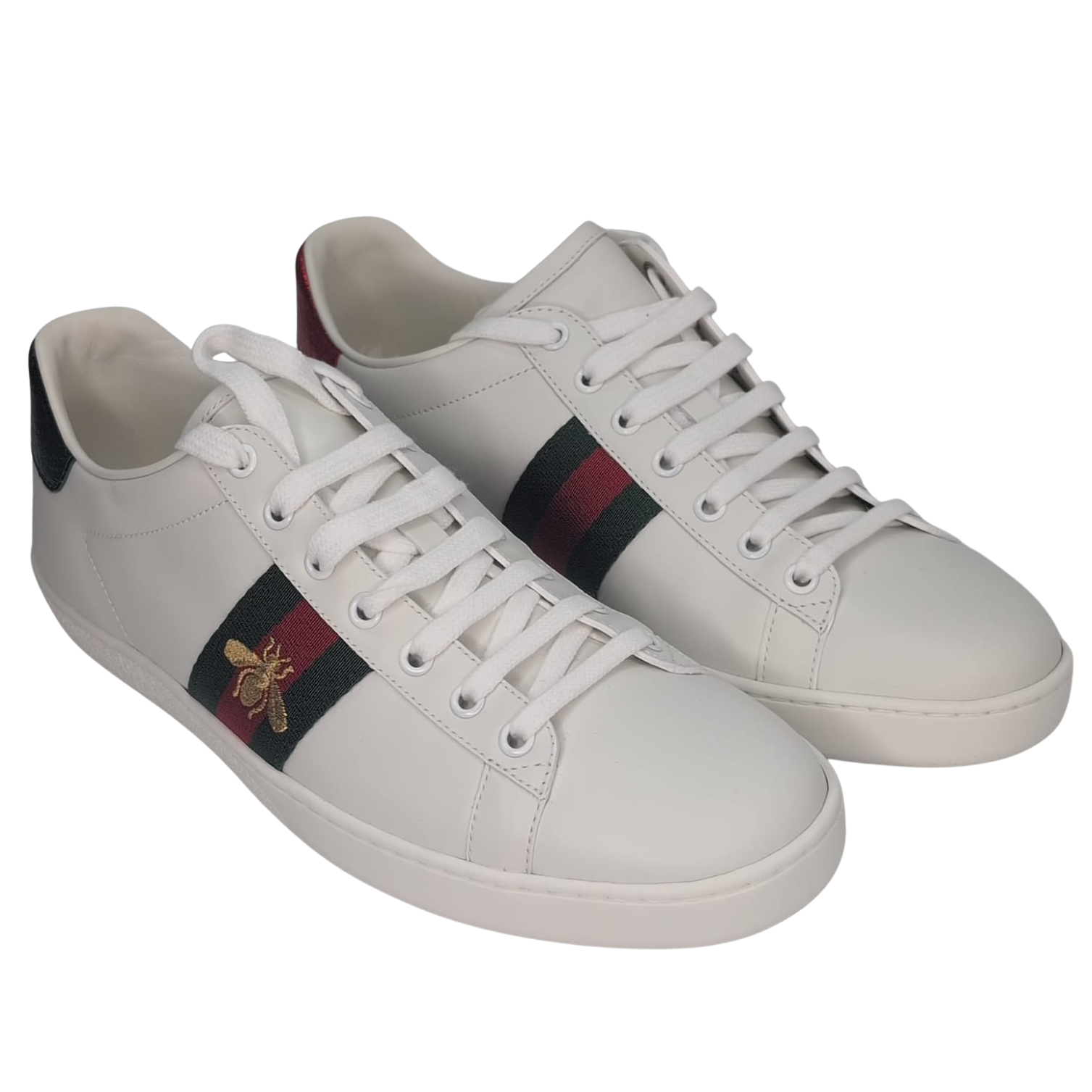 Gucci Ace Sneakers With Bae White 40.5
