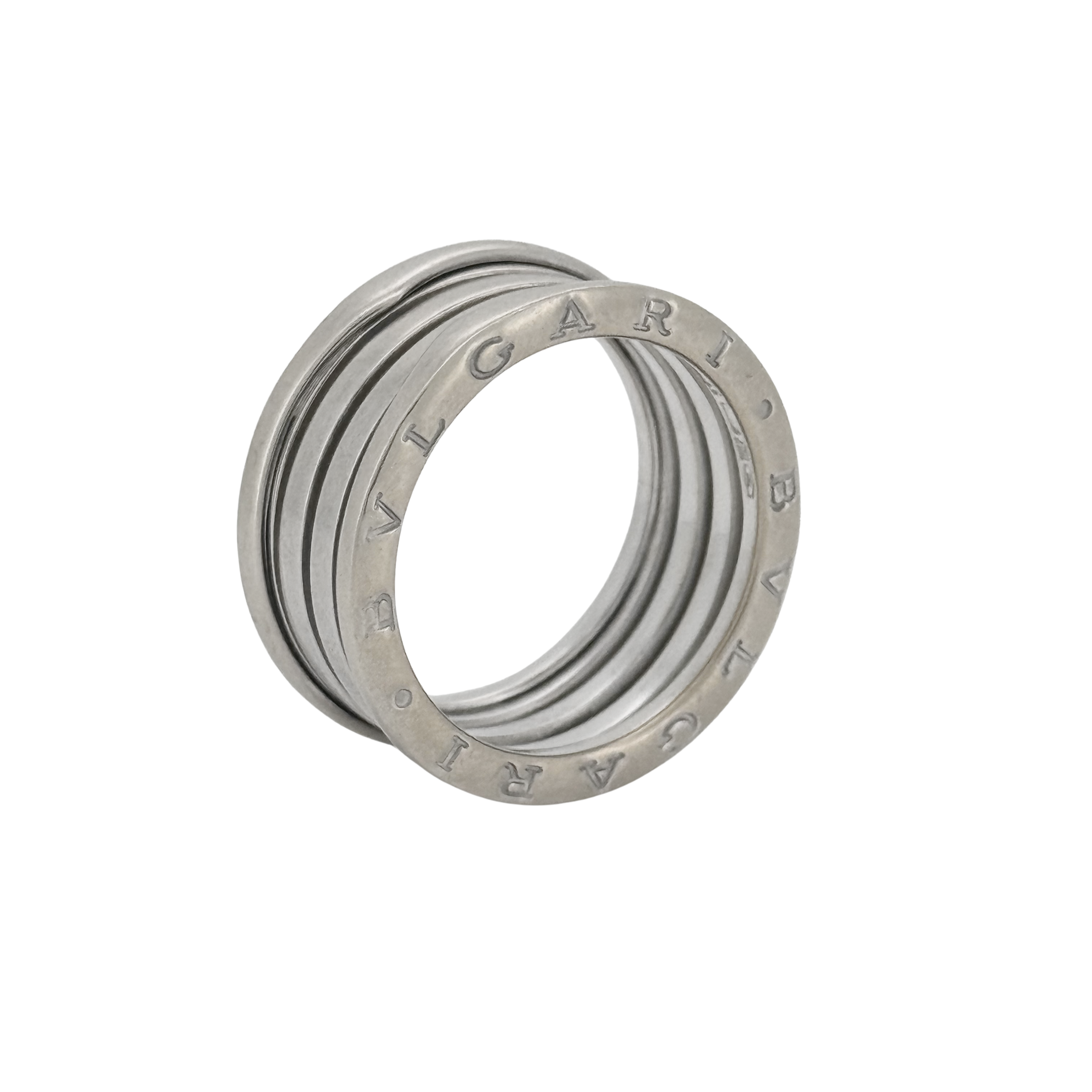 Bvlgari B.zero1 four-band ring in 18k white gold size 61/T