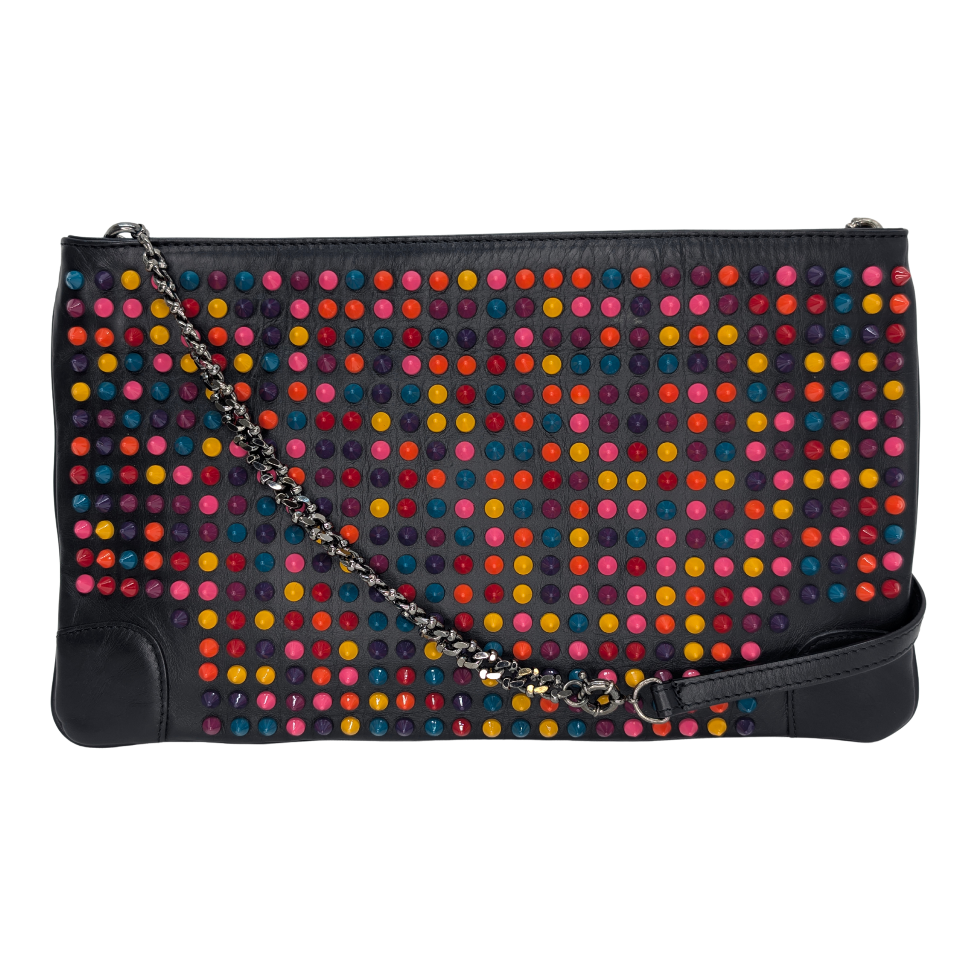Christian Louboutin Loubiposh Spiked Crossbody/Clutch Bag
