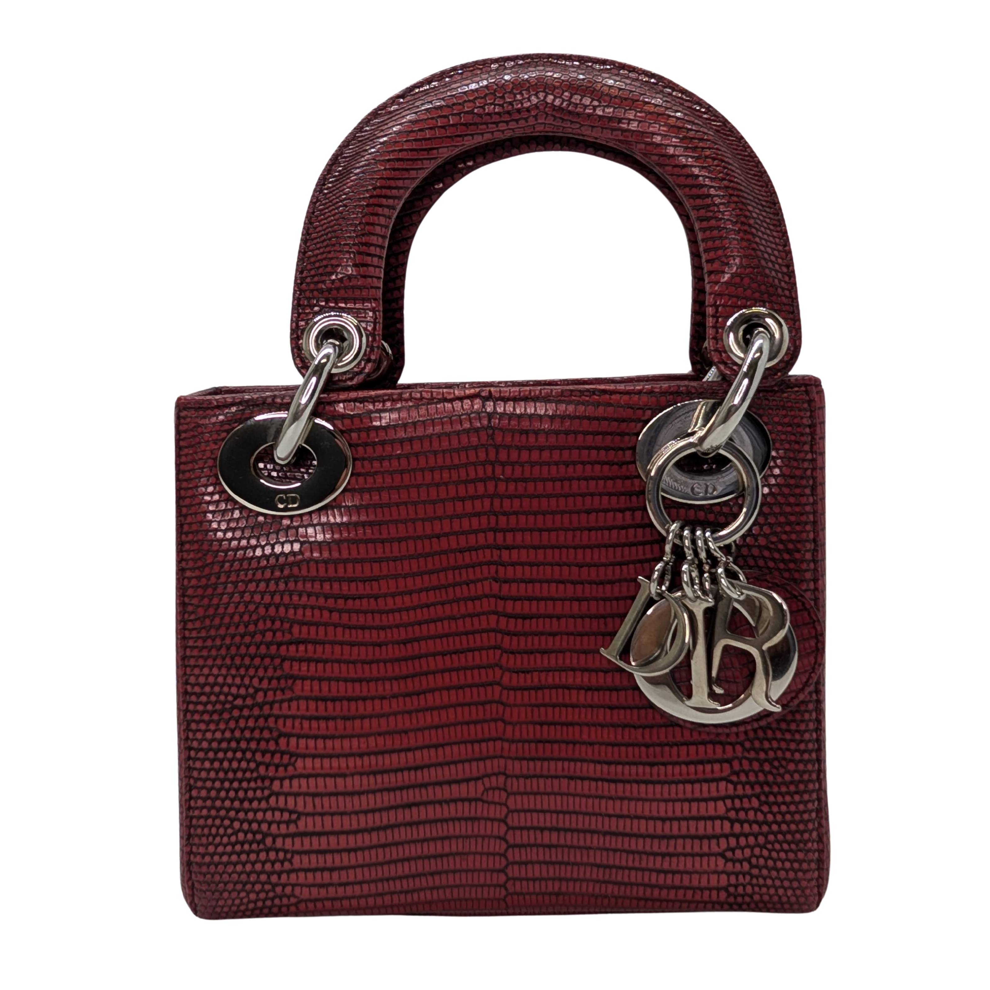 Christian Dior Mini Lady Dior Python Burgundy