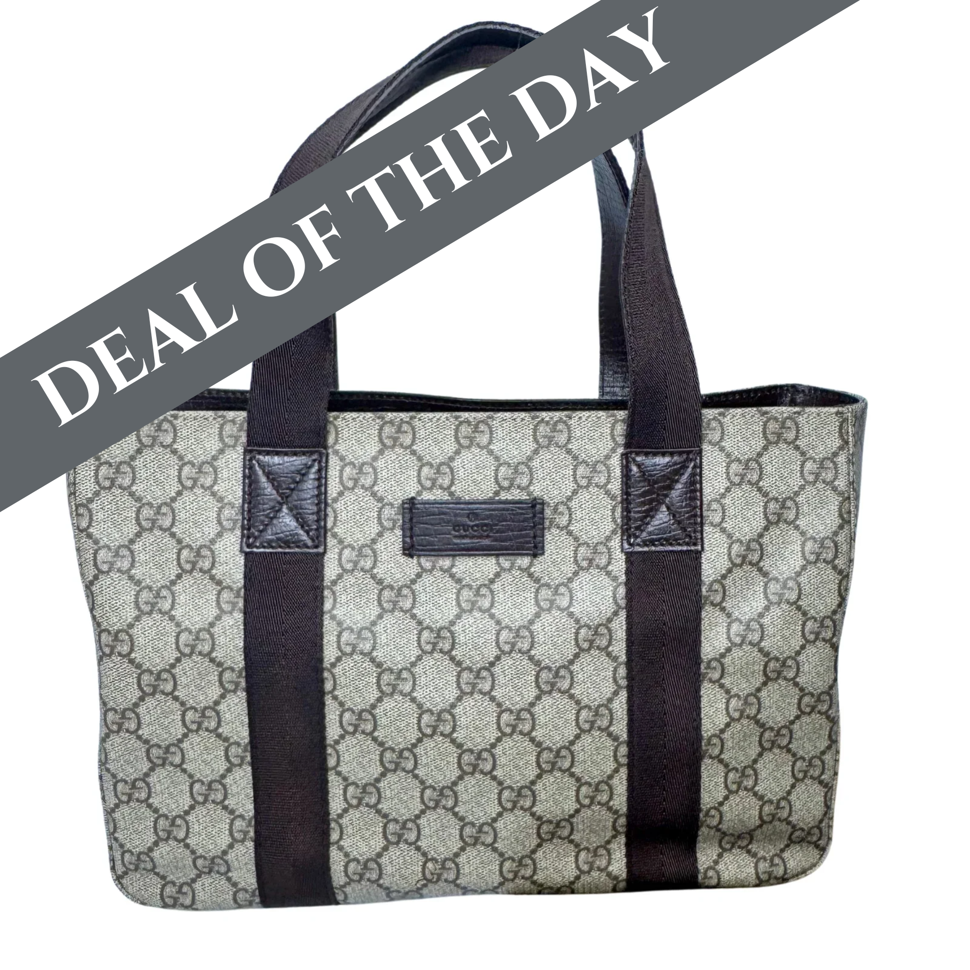 Gucci GG Plus Small Monogram Tote Bag Brown (DEAL OF THE DAY)