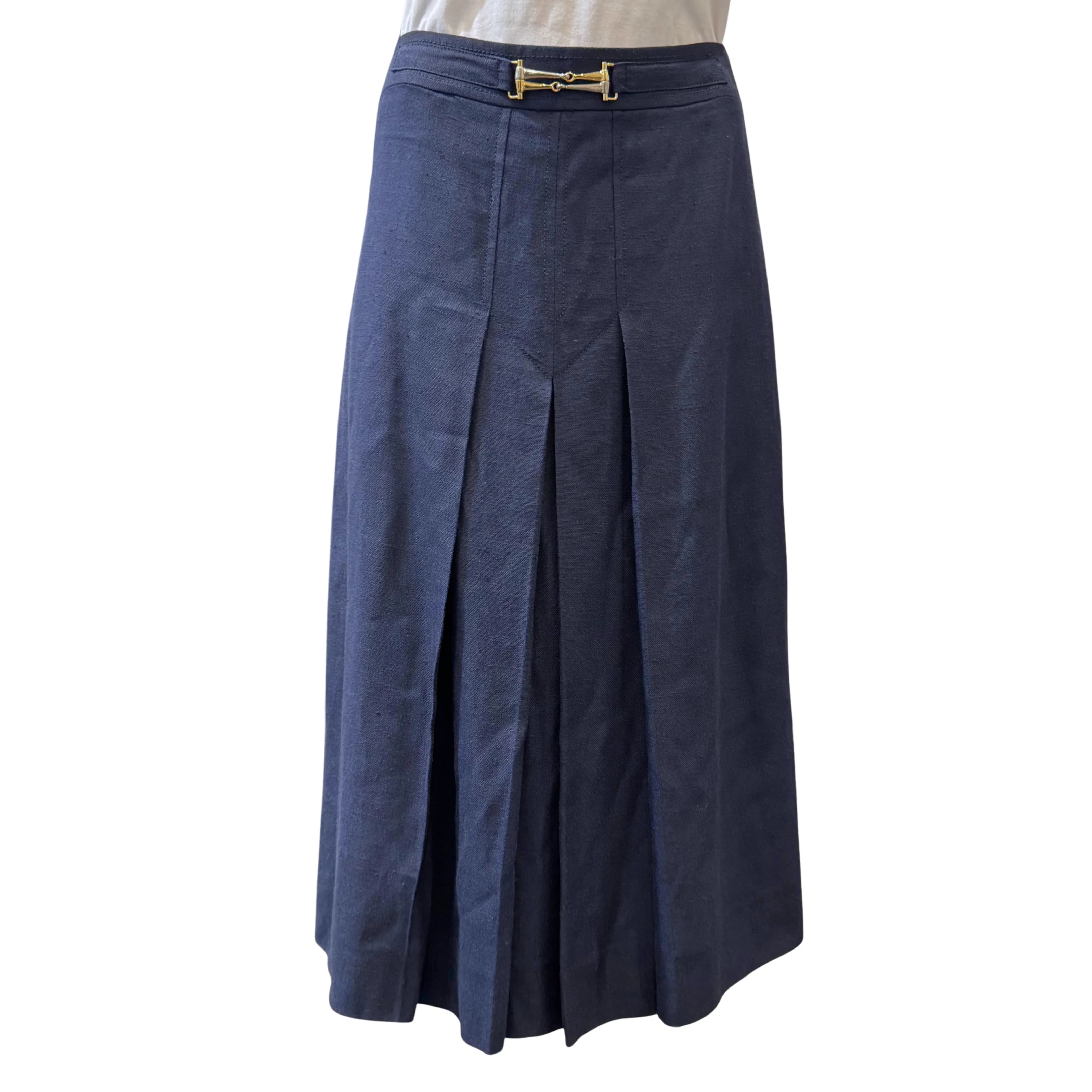 Celine Mid-length Skirt Navy Size 36