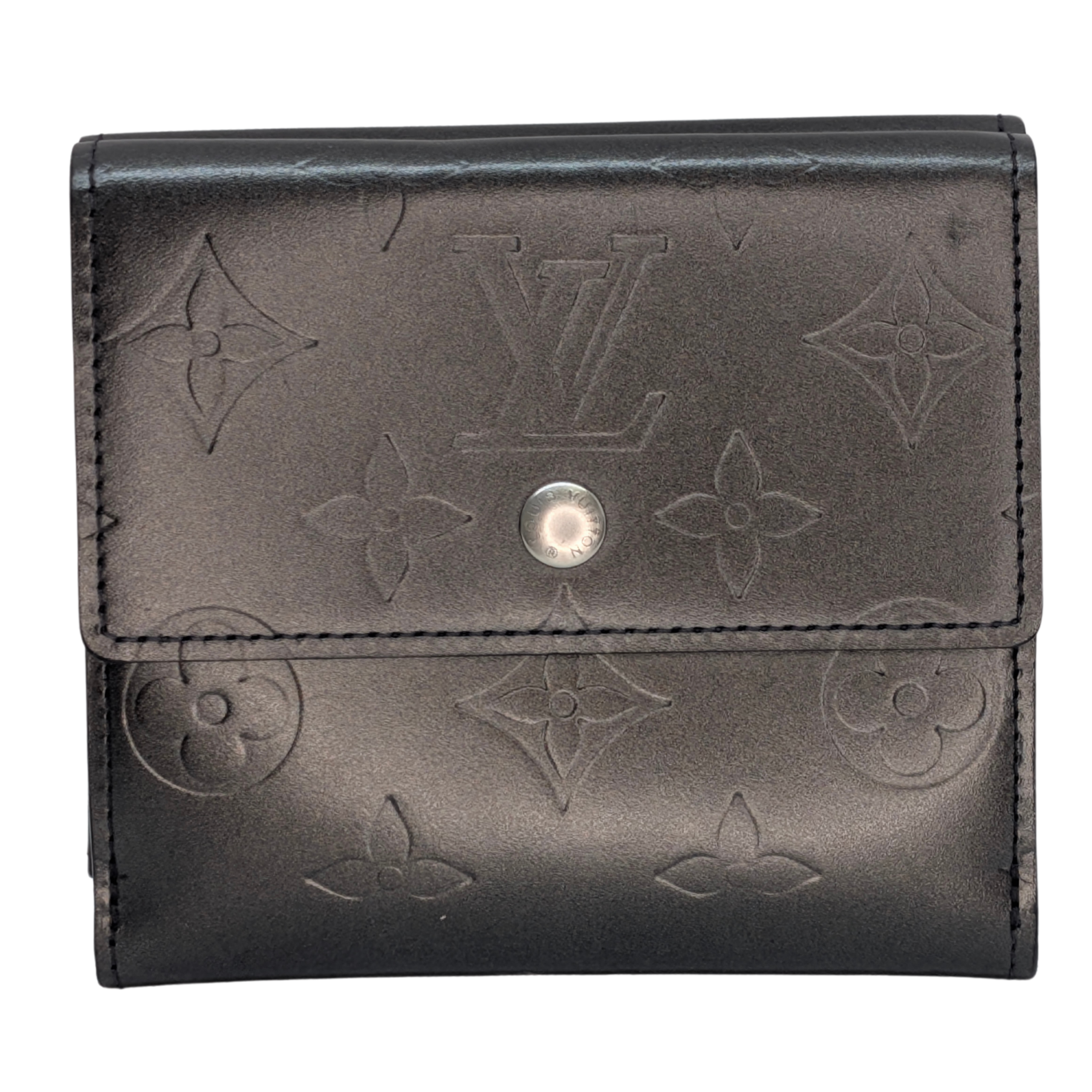 Louis Vuitton Vernis Charcoal Leather Wallet