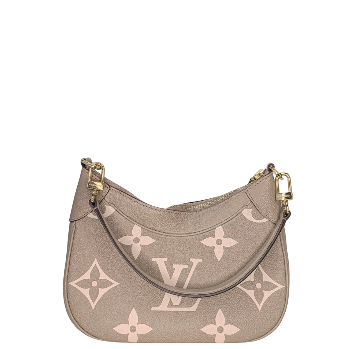 Louis Vuitton Bagatelle Monogram empreinte Leather Bicolor Grey/Crème Beige
