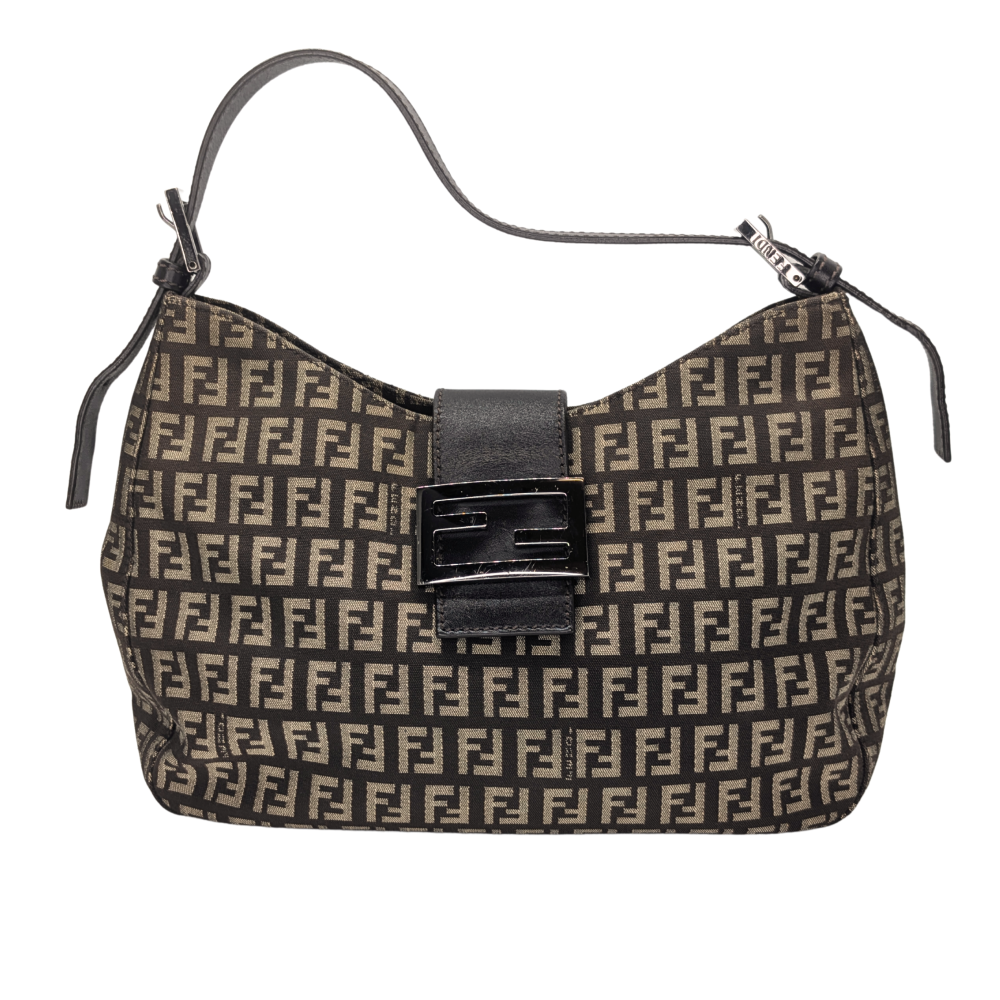 Fendi Zucchino Mamma Canvas Shoulder Bag