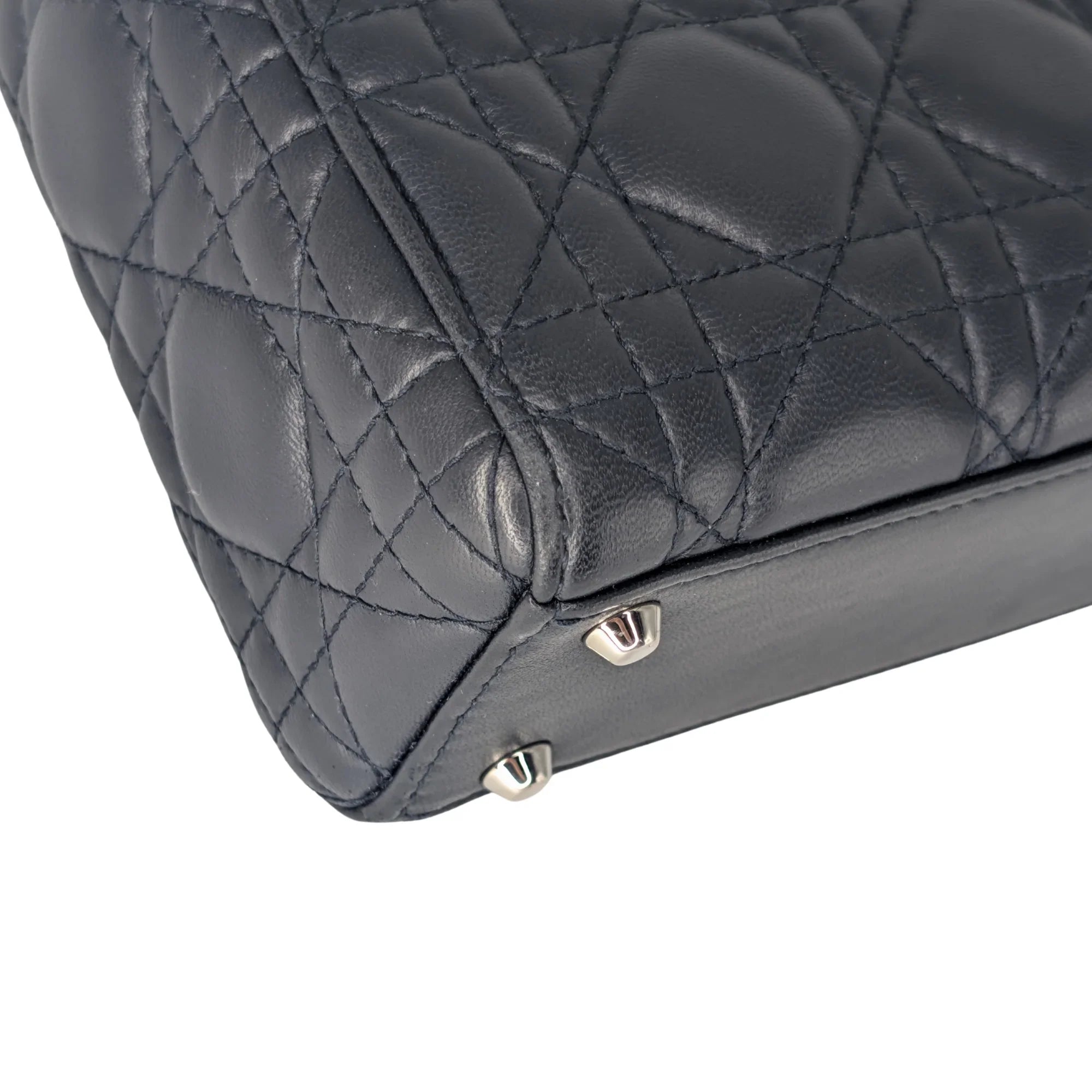 Christian Dior Lady Dior Cannage Mini Handbag Black - Lost Designer