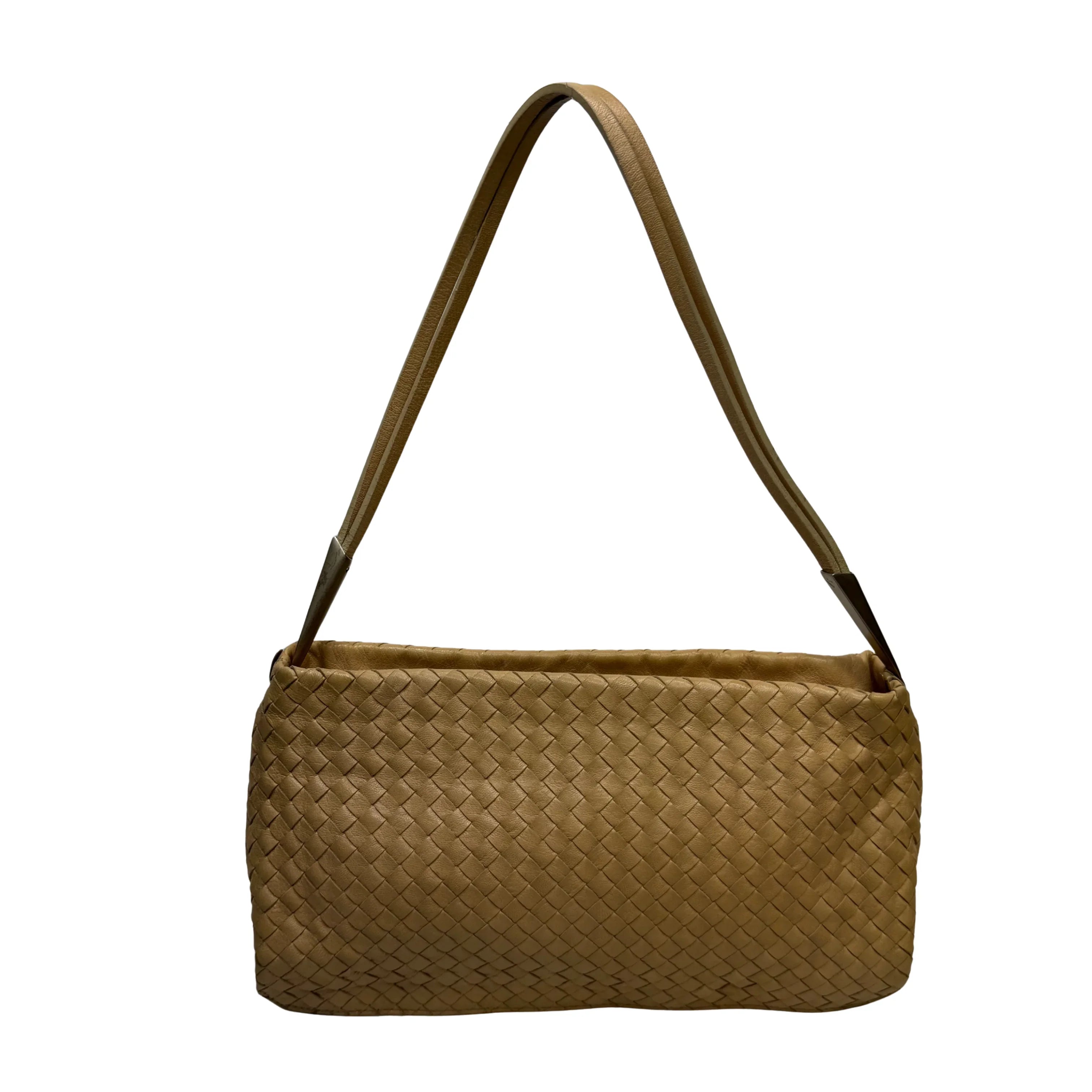 Bottega Veneta Intrecciato Shoulder Bag beige