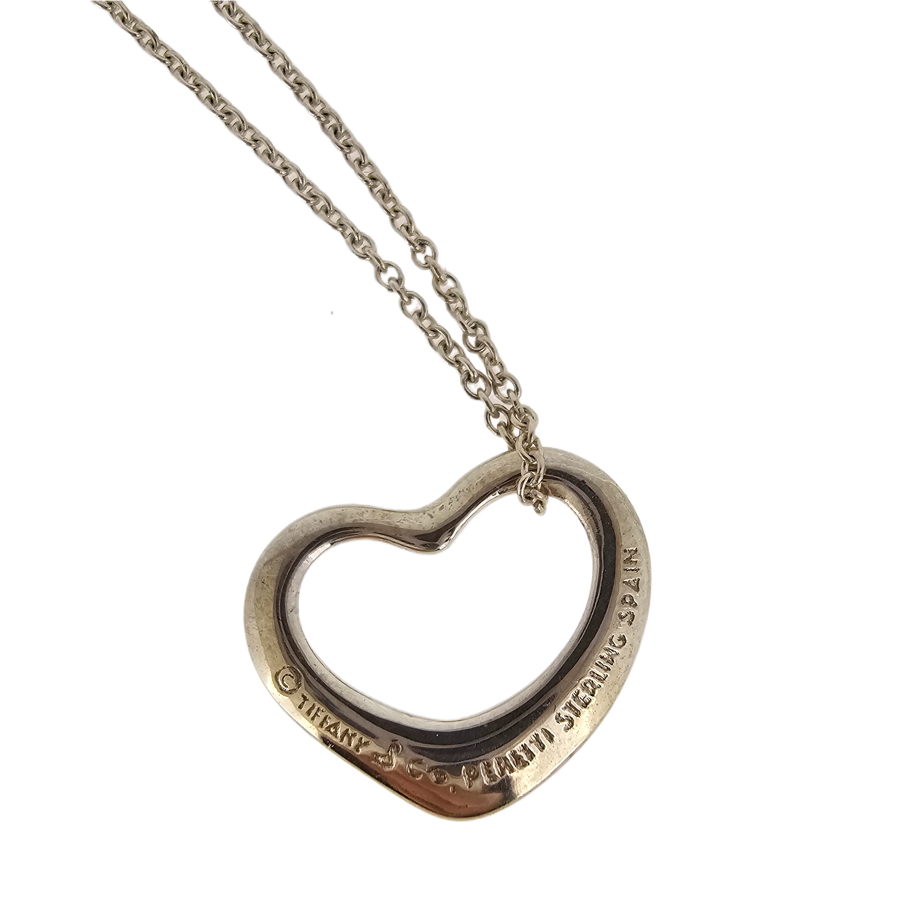 Tiffany & Co Elsa Peretti Small Heart Sterling Silver Necklace