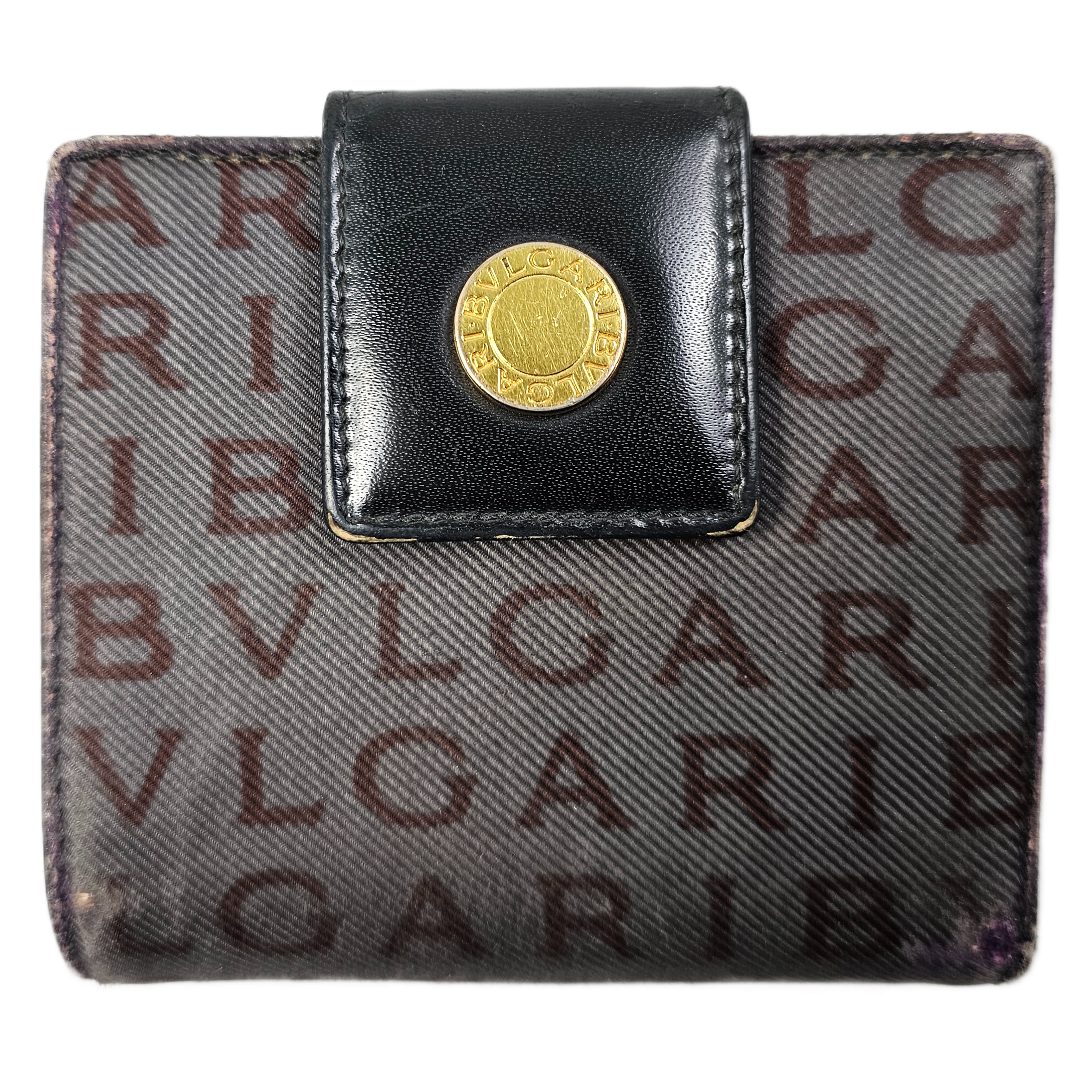Bvlgari Beige Monogram & Canvas Wallet