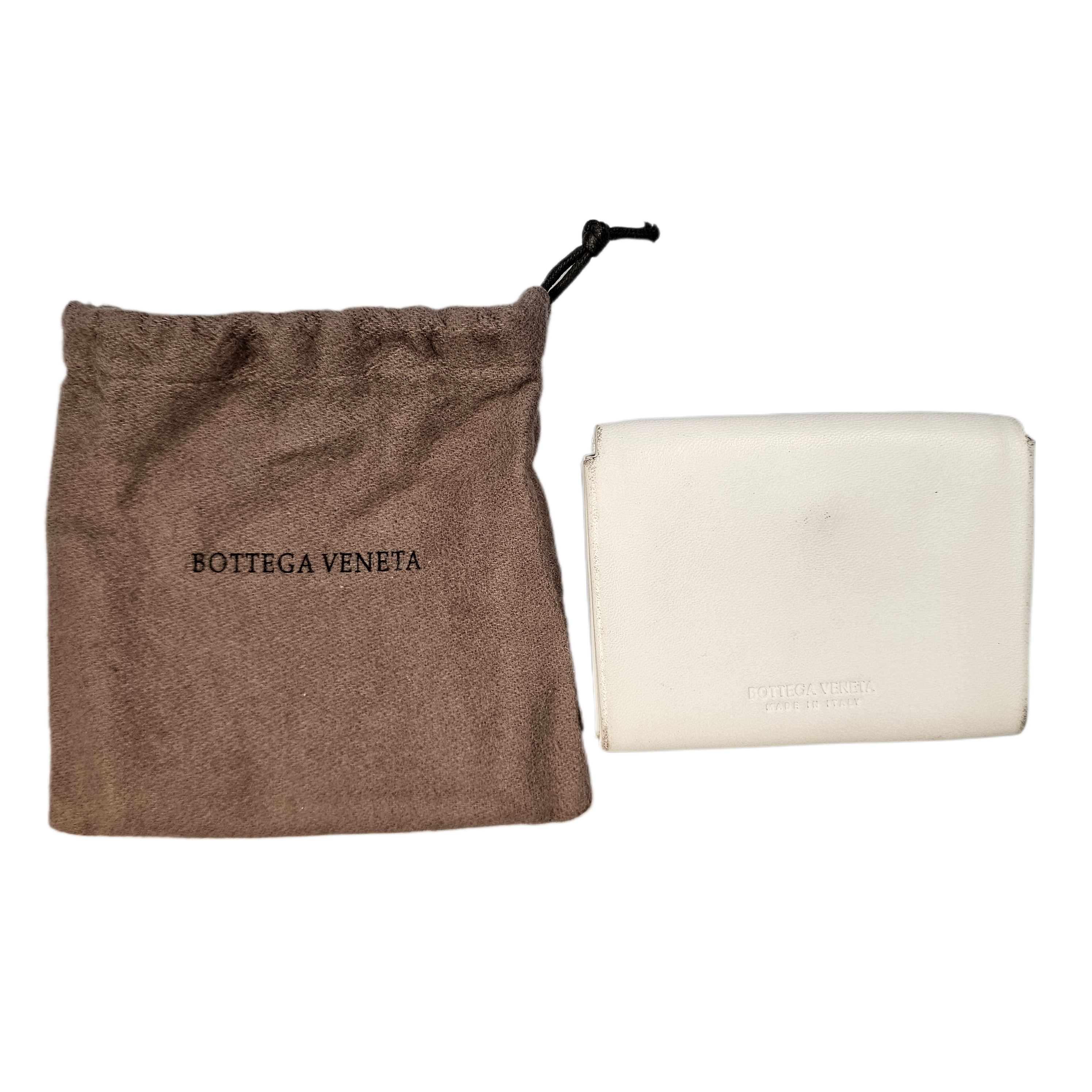 Bottega Veneta White Leather Wallet