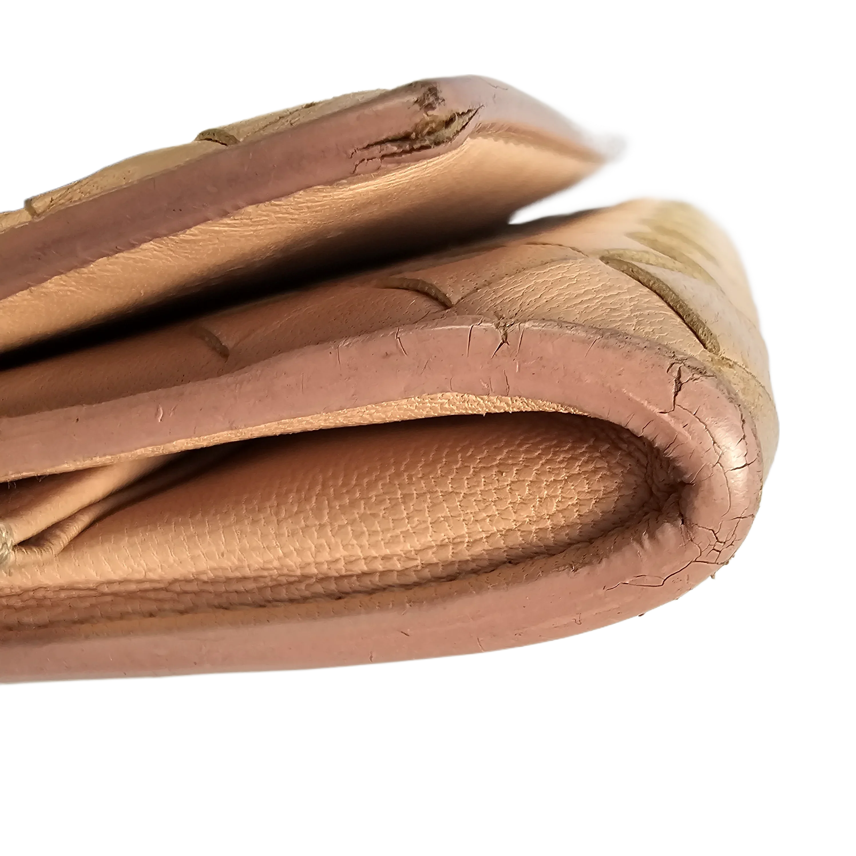 Bottega Veneta Intrecciato Beige Leather Wallet