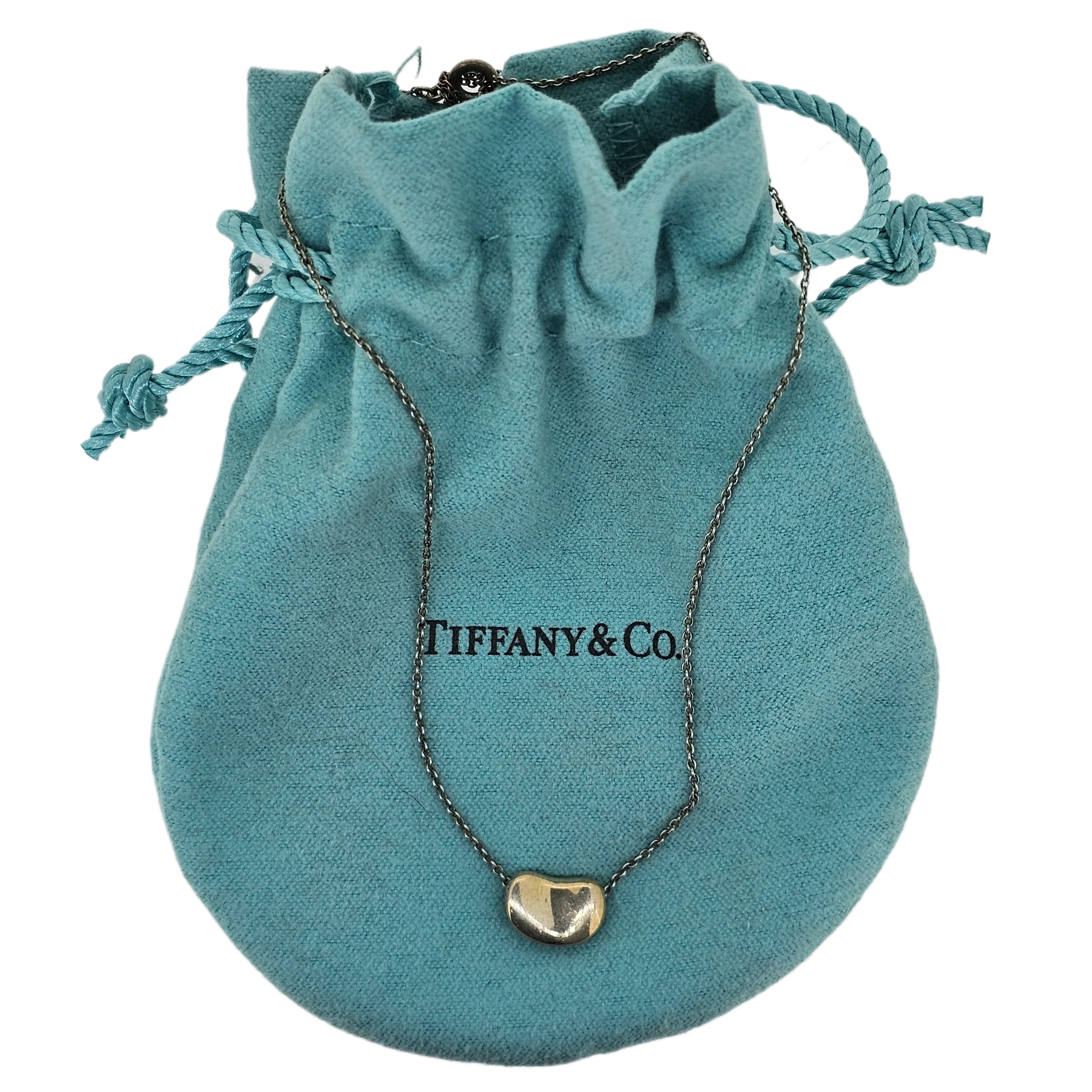 Tiffany & Co Sterling Silver Bean Necklace
