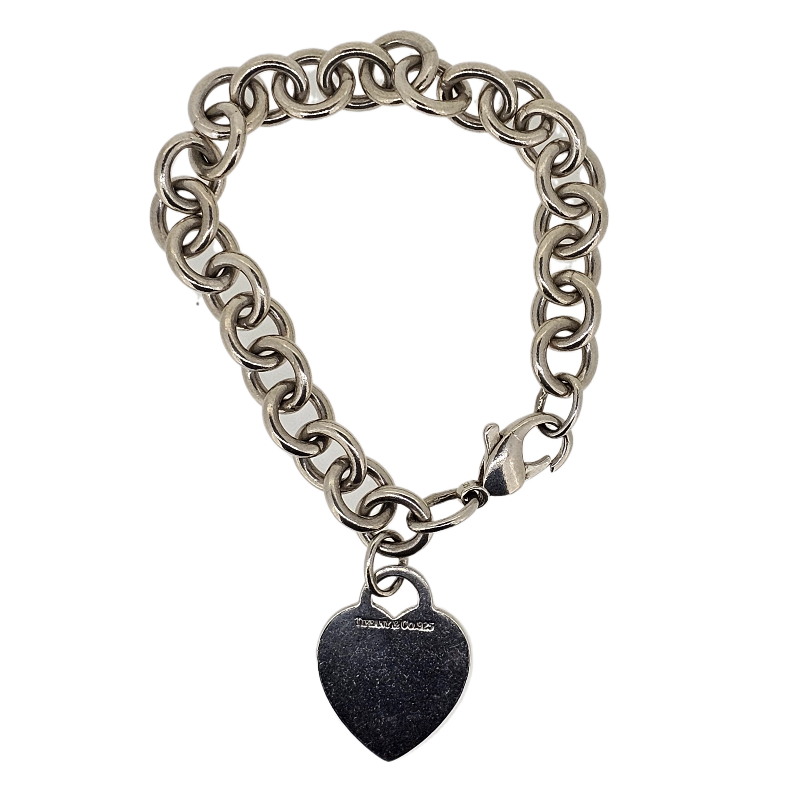 Tiffany & Co Sterling Silver Heart Tag Bold Links Bracelet