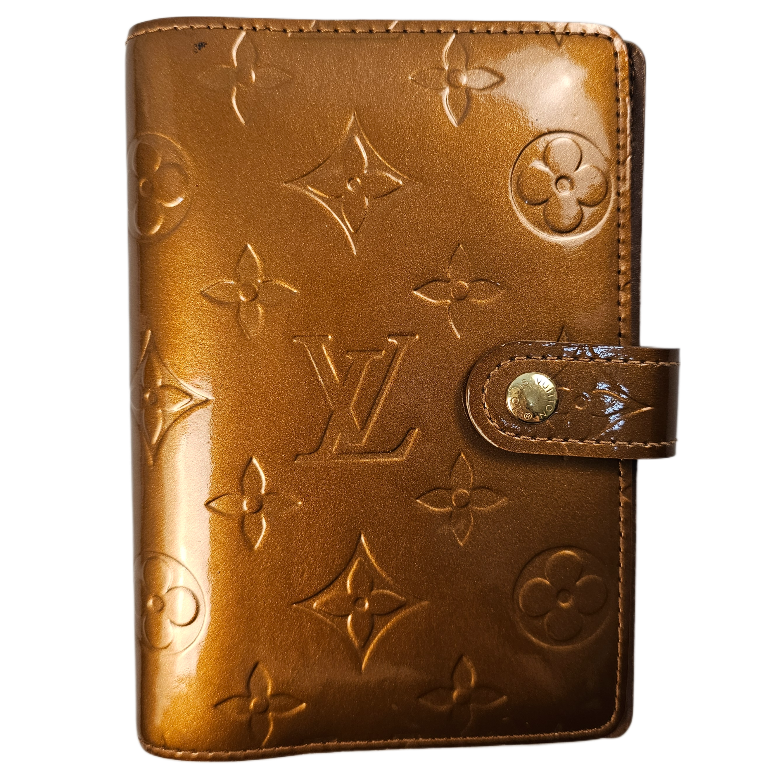 Louis Vuitton Vernis Monogram Bronze Leather Agenda