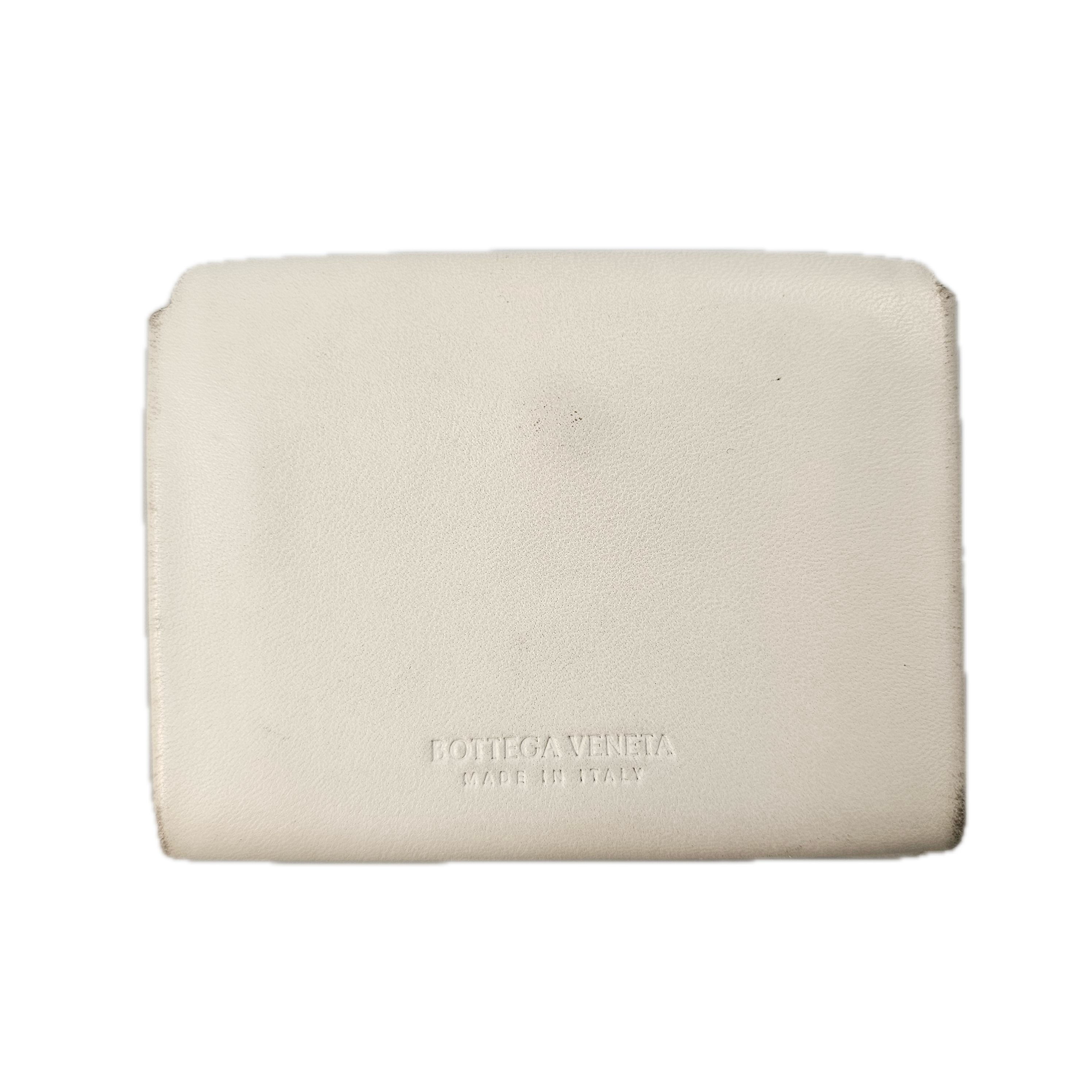 Bottega Veneta White Leather Wallet