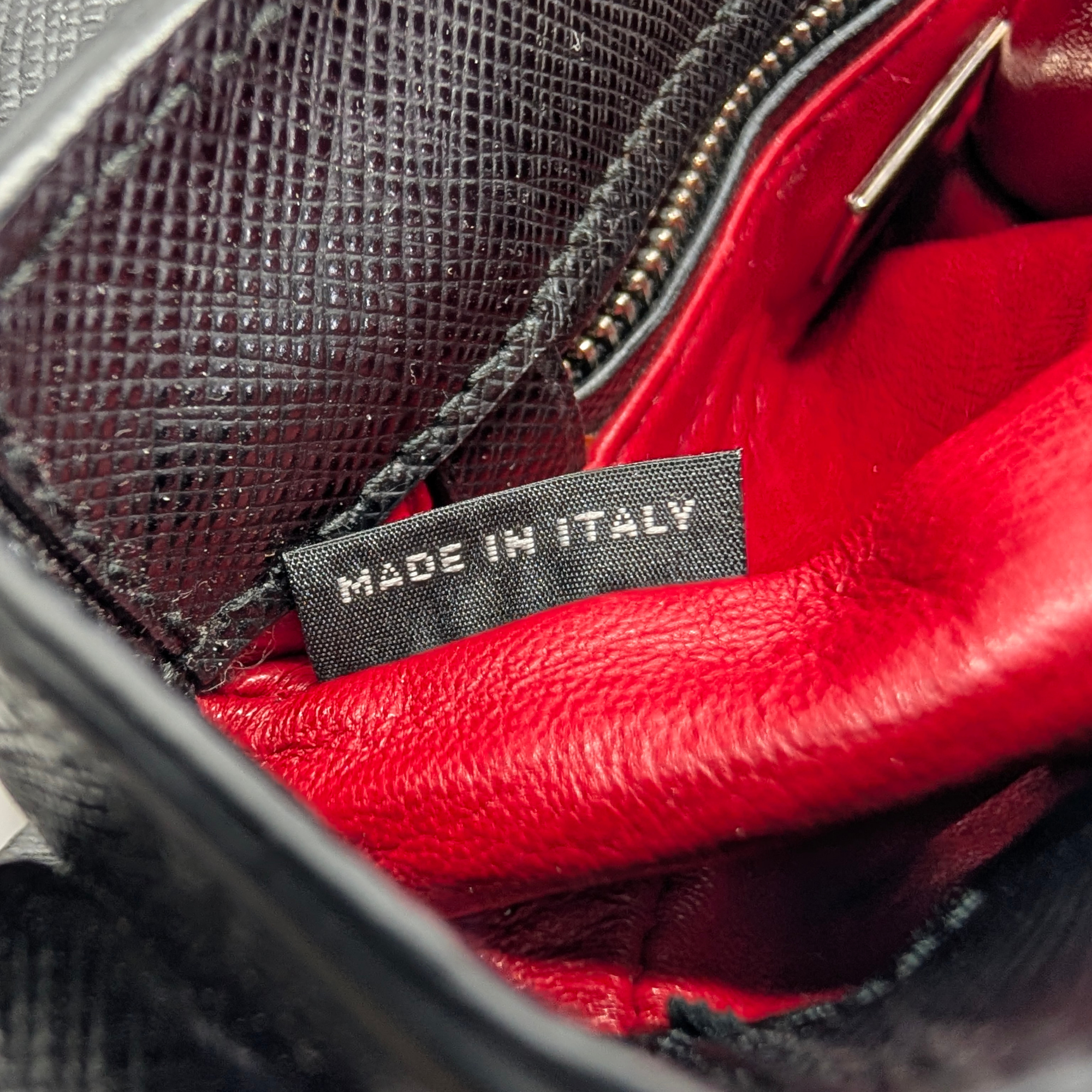 Prada Saffiano Lux Crossbody Bag Black