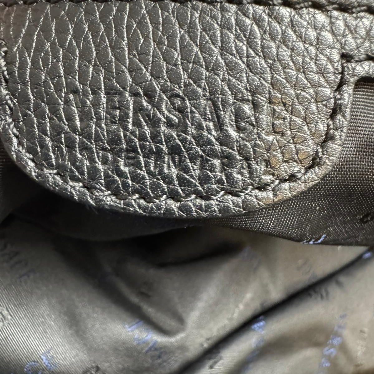 Versace Carry On Large Leather Black