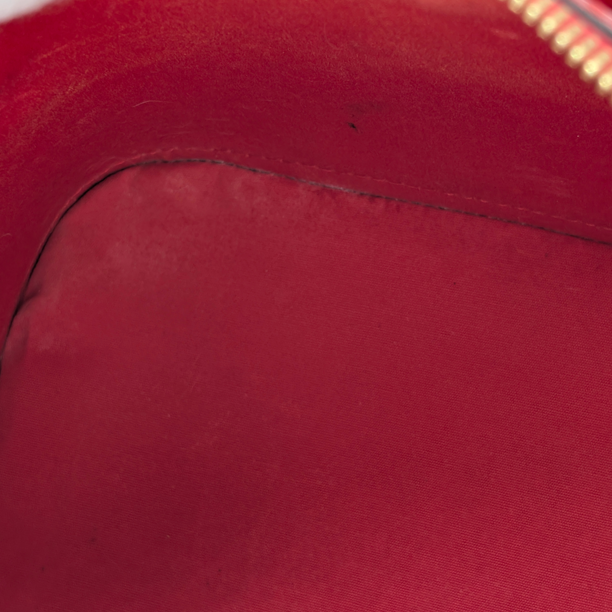 Louis Vuitton Alma Pm Vernis Leather Red Bag