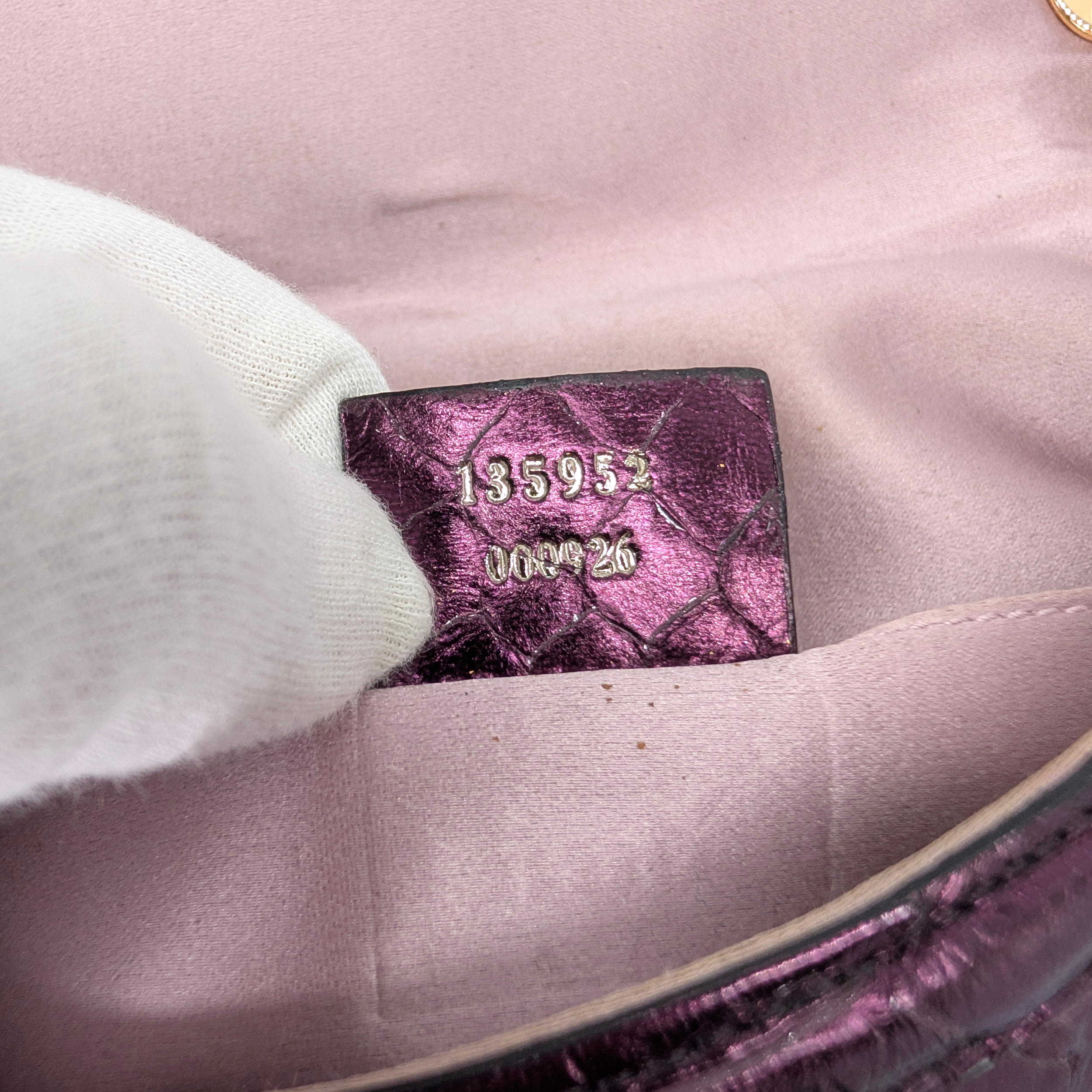 Gucci x Tom Ford Python Dragon Motif Hand bag Purple