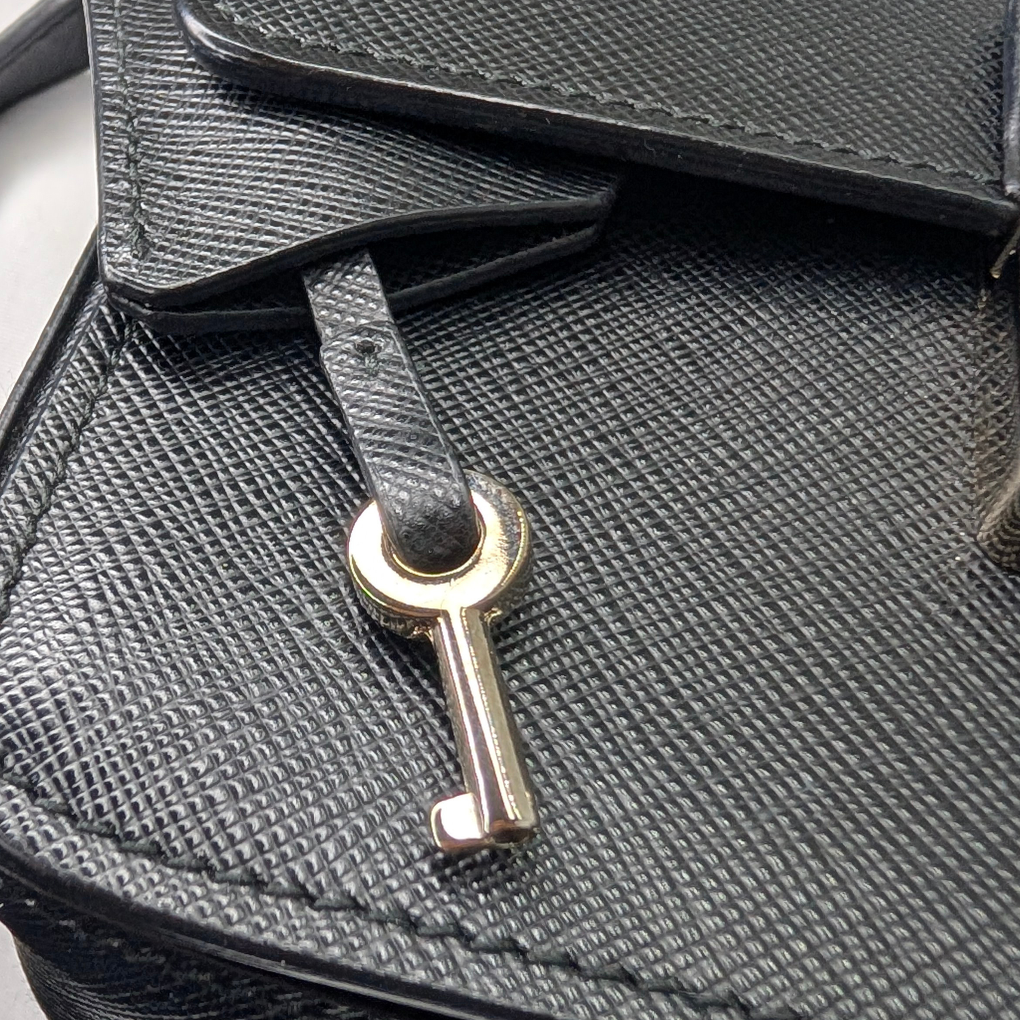 Prada Saffiano Lux Crossbody Bag Black