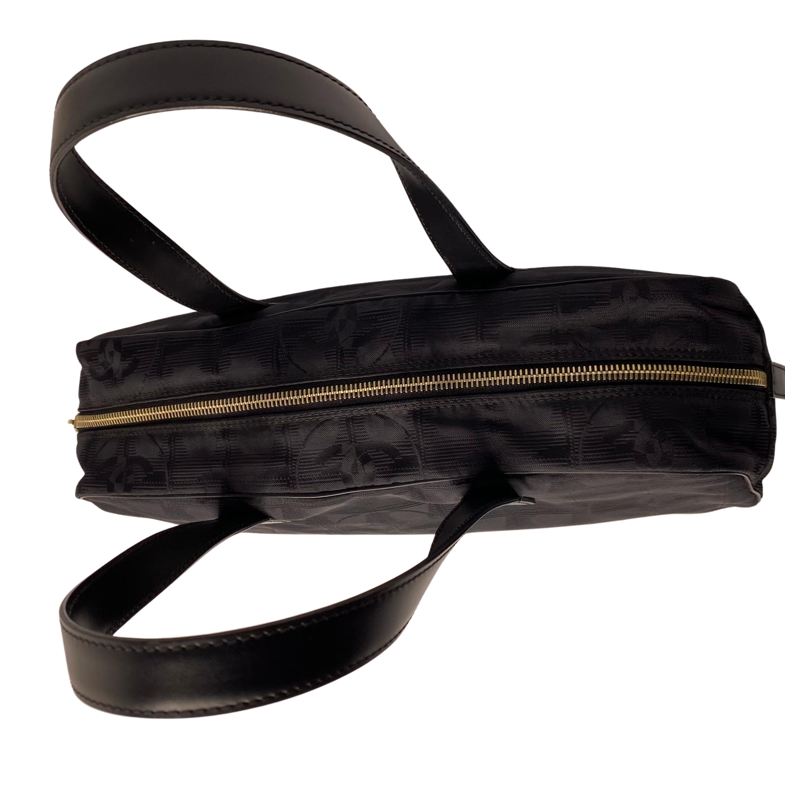 Chanel Nylon Travel Bowler Black Hand Bag