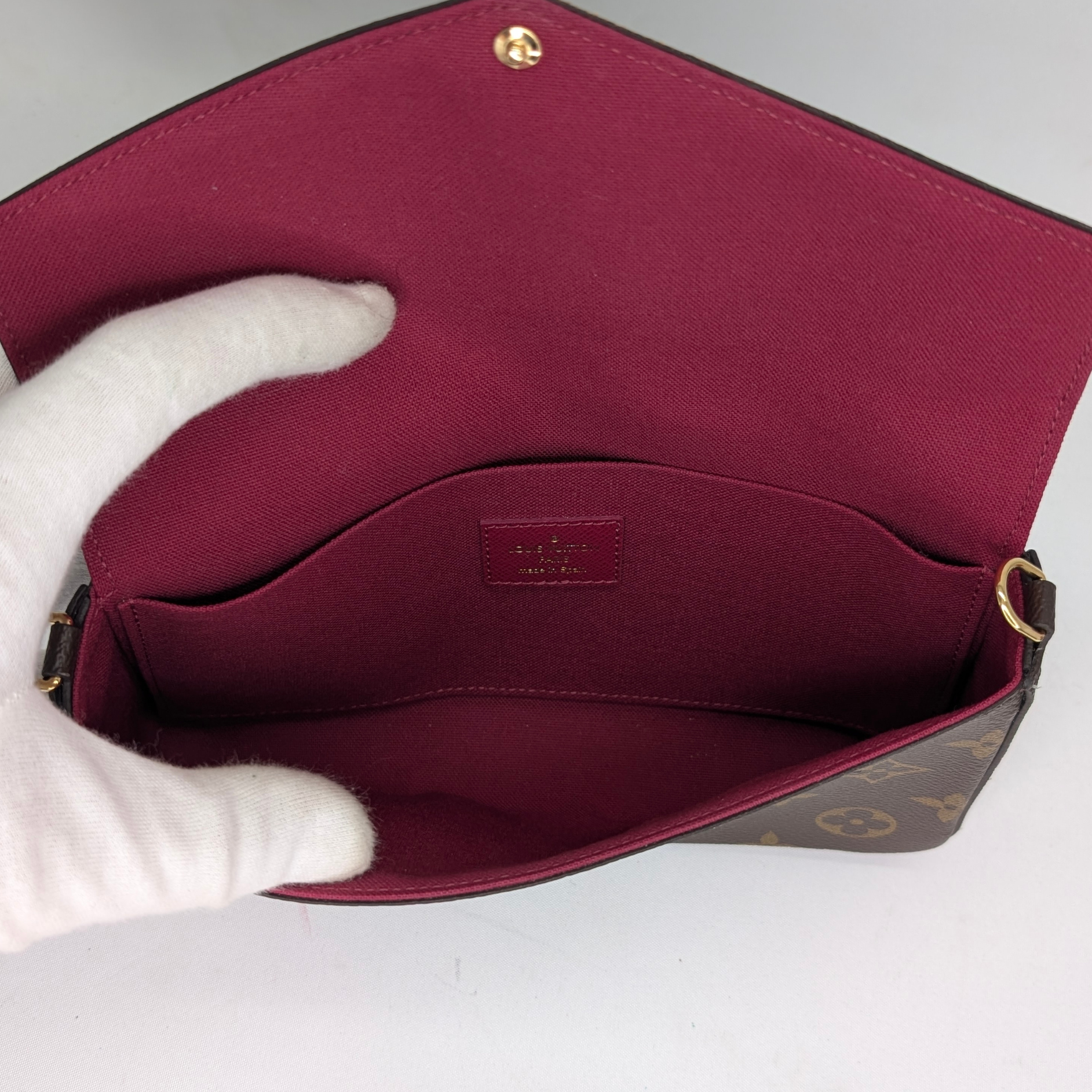 Louis Vuitton Pochette Félicie Monogram Bag Brown