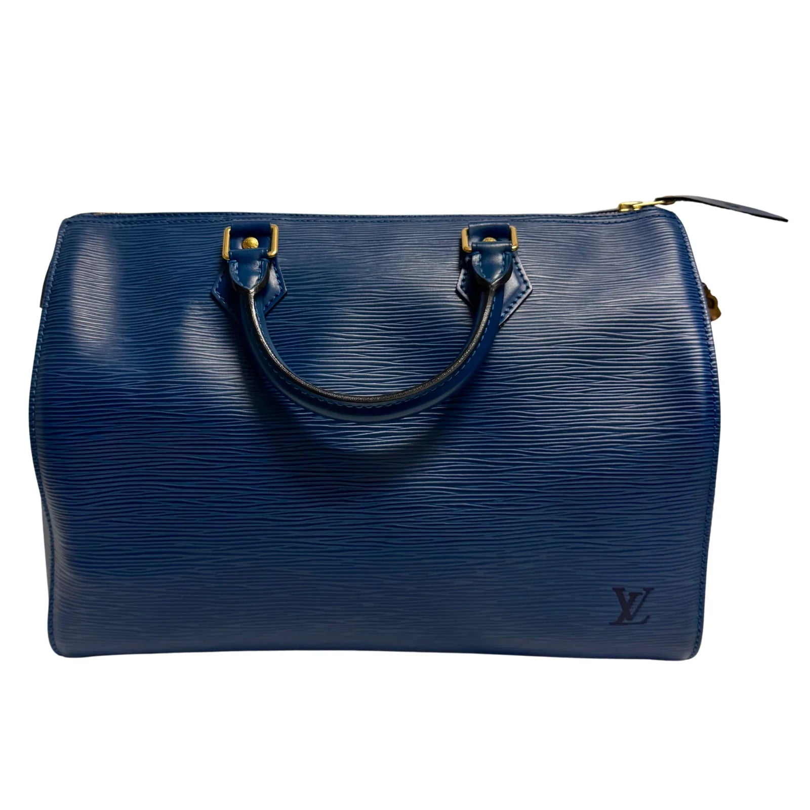 Louis Vuitton Epi Speedy 30 Blue Bag