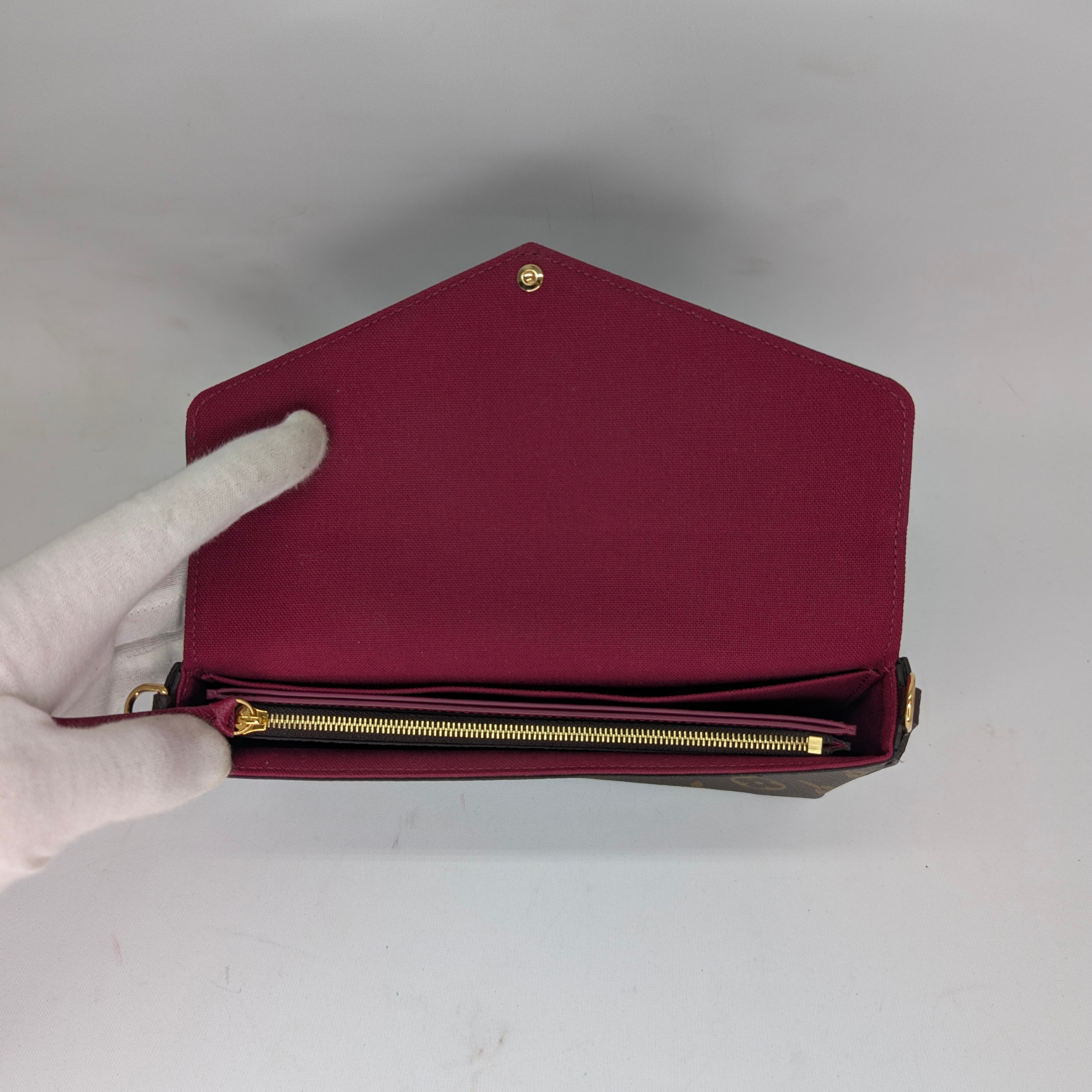 Louis Vuitton Pochette Félicie Monogram Bag Brown