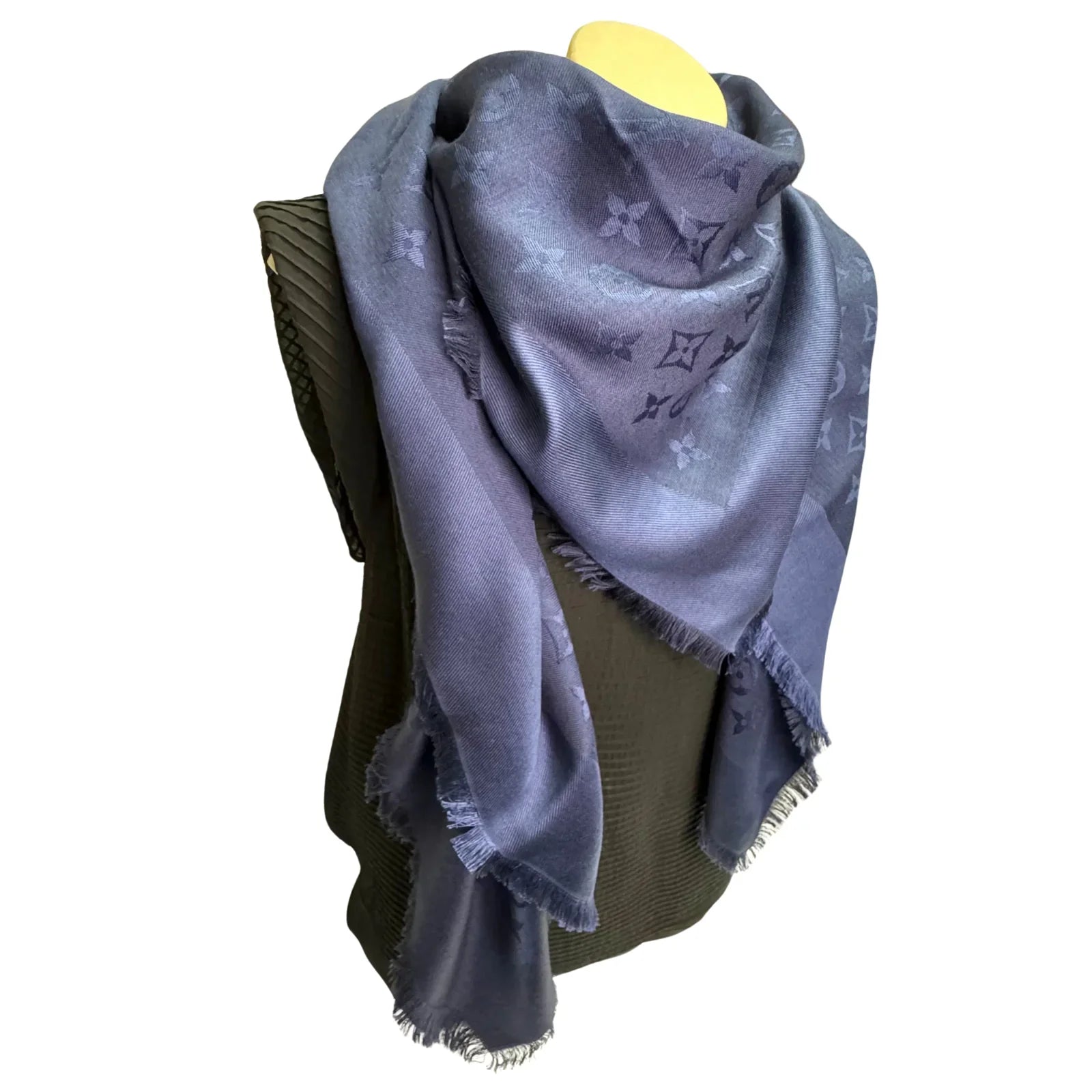 Louis Vuitton Châle Monogram shine silk Wool scarf