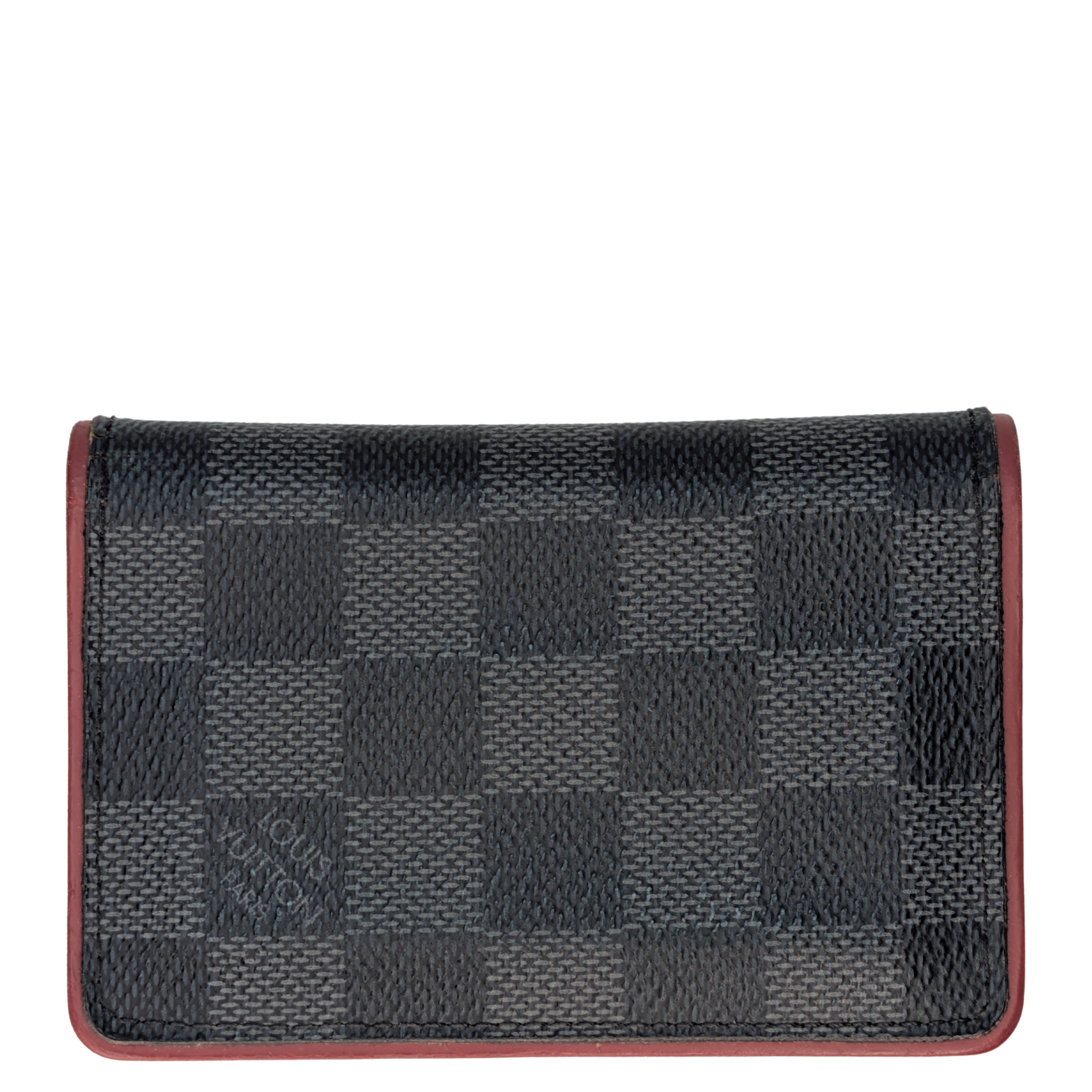 Louis Vuitton Graphite Damier & Red Pocket Organiser Wallet