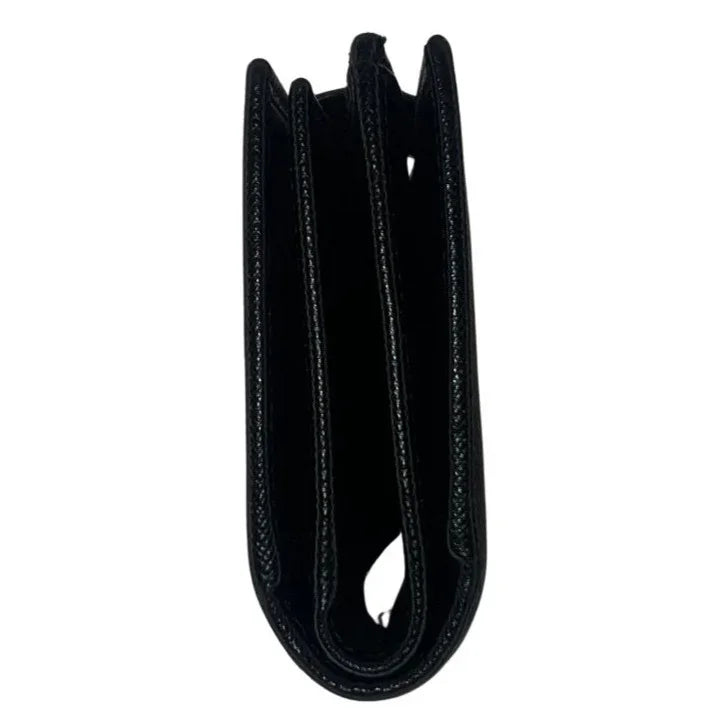 Prada Saffiano Metal Leather Continental Wallet Black