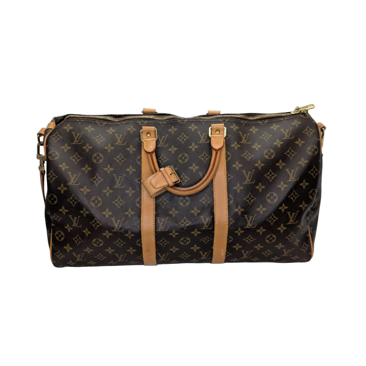Louis Vuitton Monogram Keepall Bandoulière 50 Duffle Bag Brown