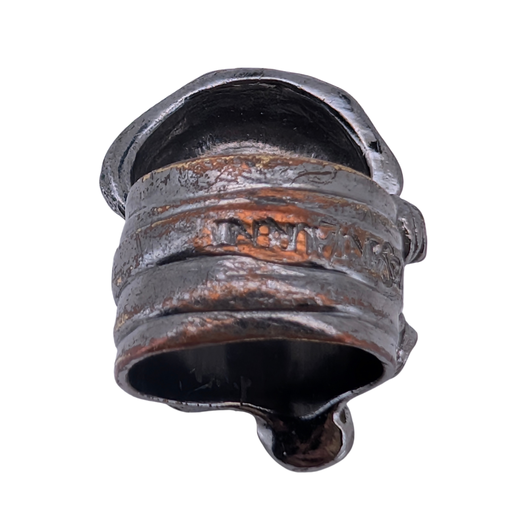 Yves Saint Laurent Arty Cabochon Black Enamel Ring Size 55/O½