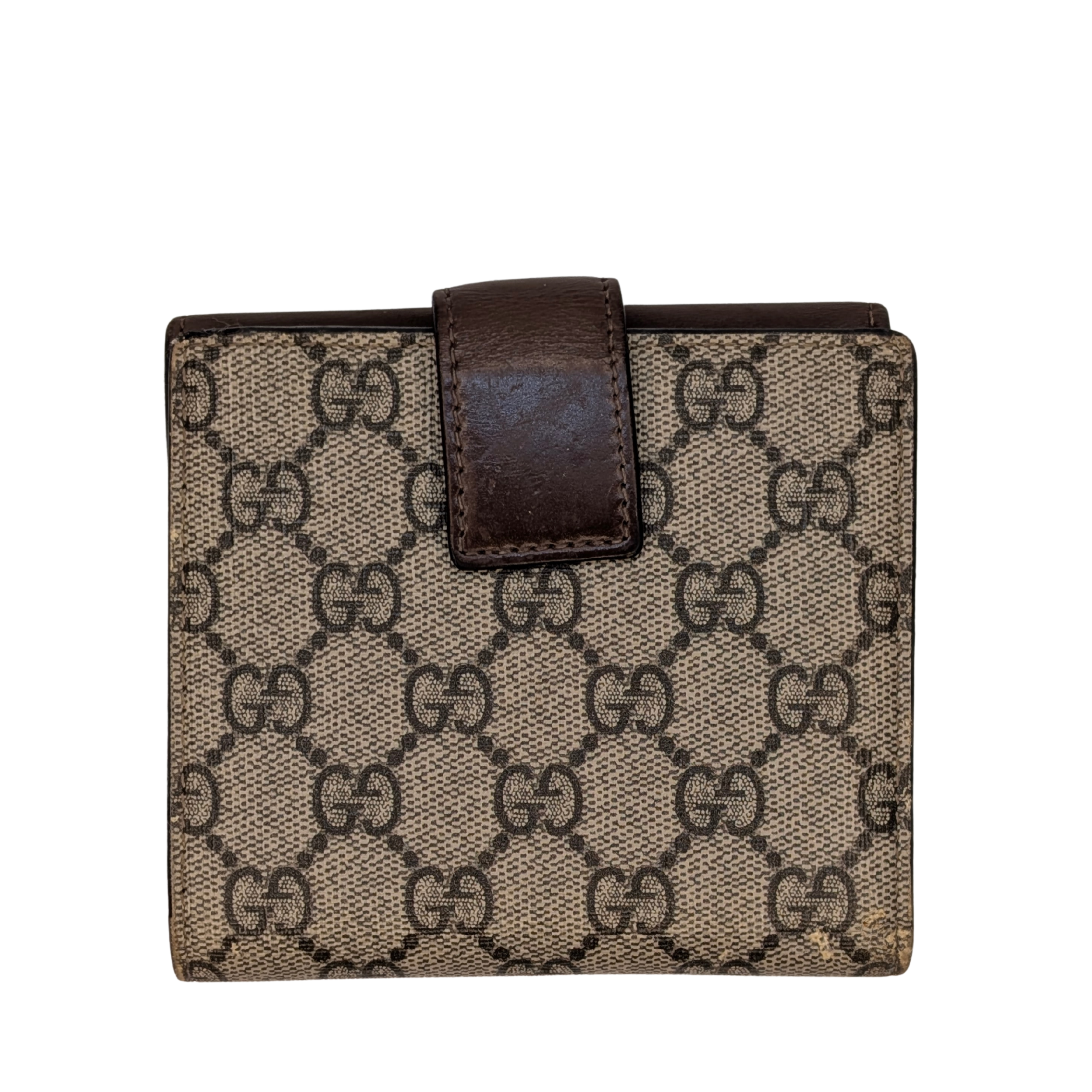 Gucci Trifold Wallet GG Supreme Brown
