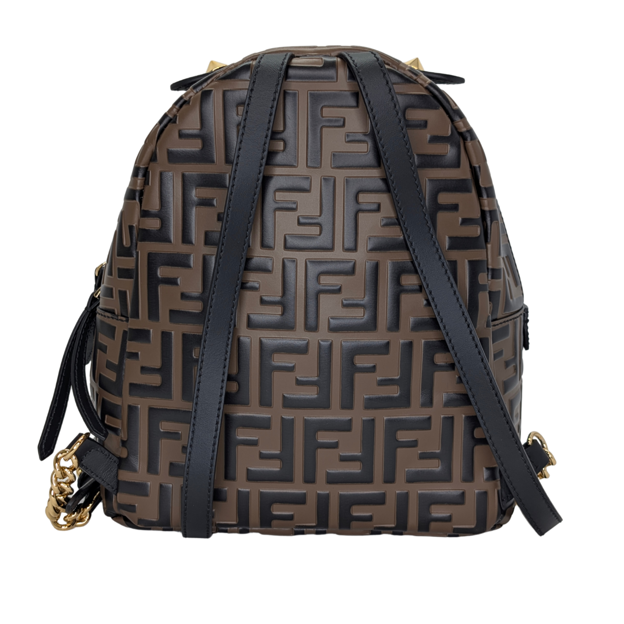 Fendi Zucca Pattern Mini FF Backpack Brown